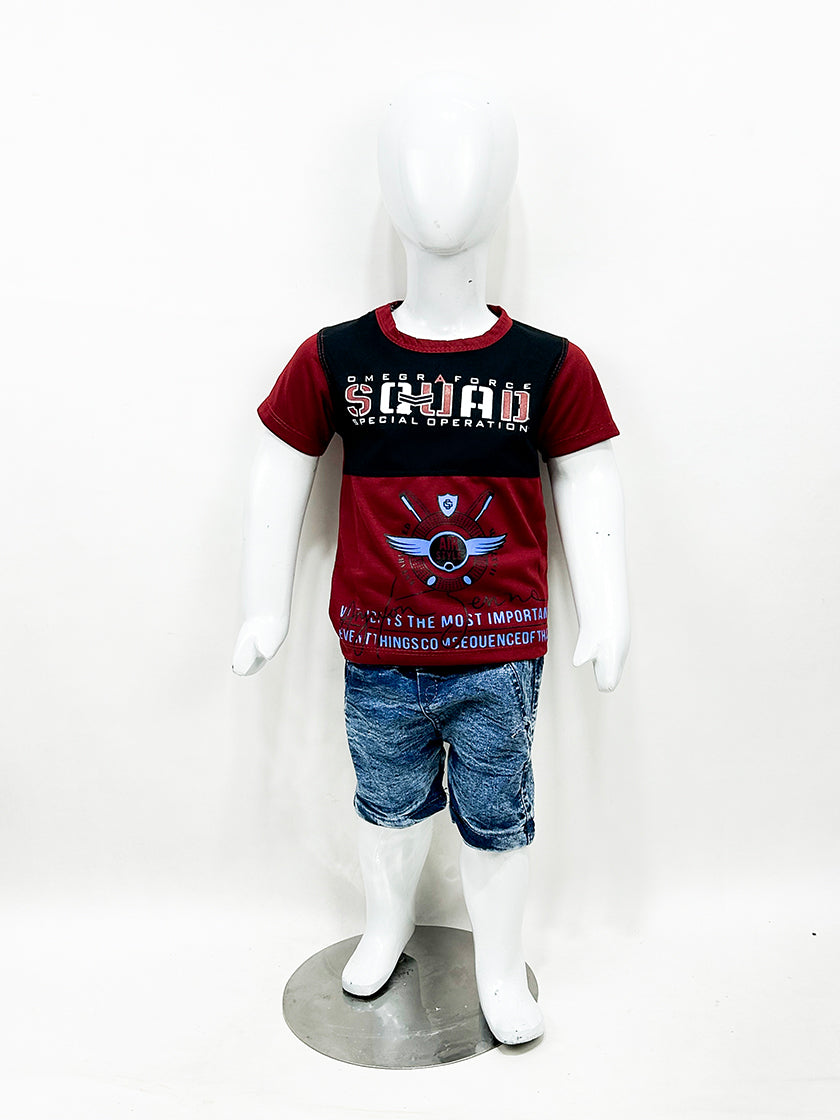 1Yr - 4Yrs Squad Red Suit For Kids RZ BS348