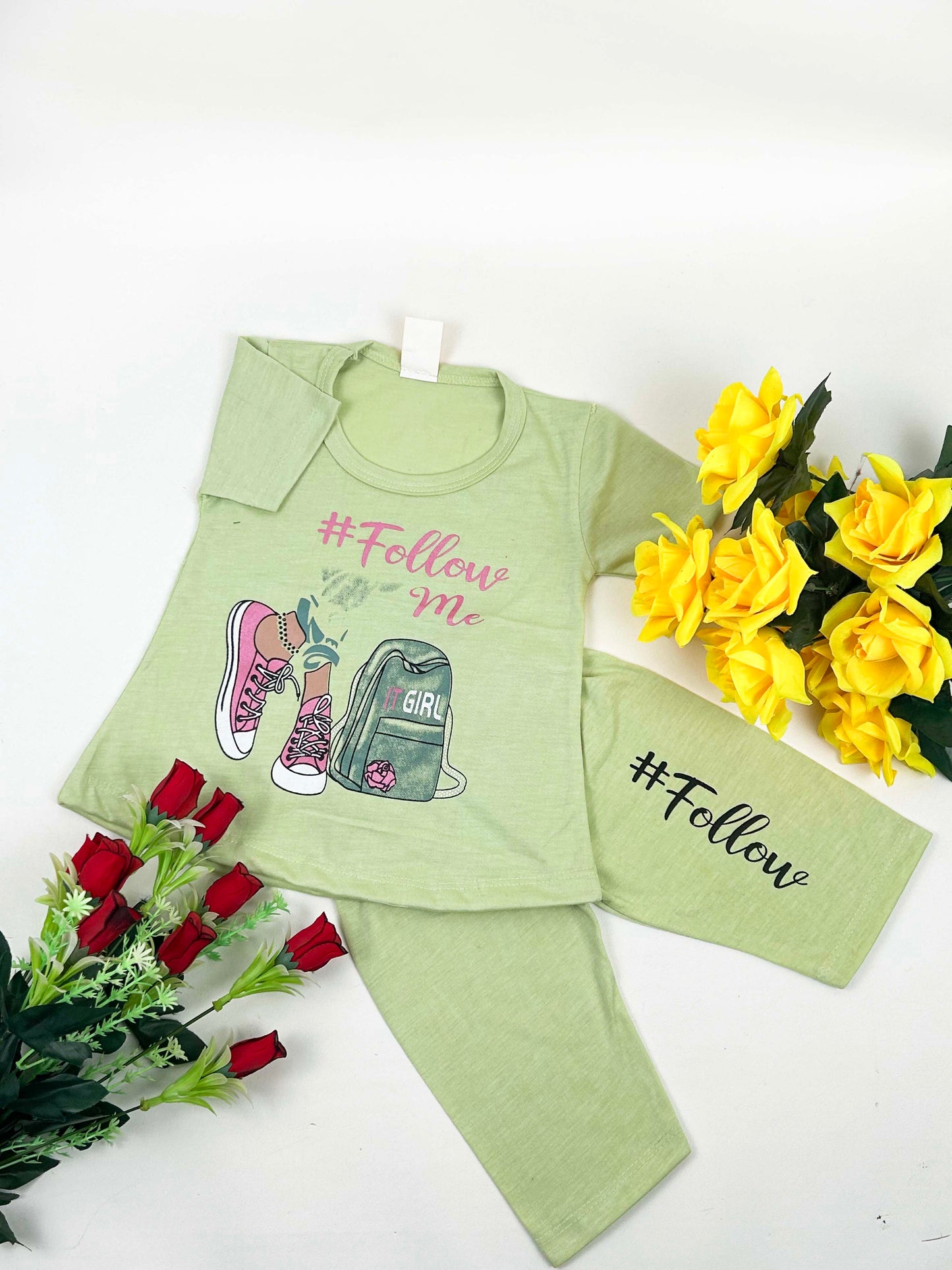 1Yr - 4Yrs Follow Me Green Suit For Girls RM GS216
