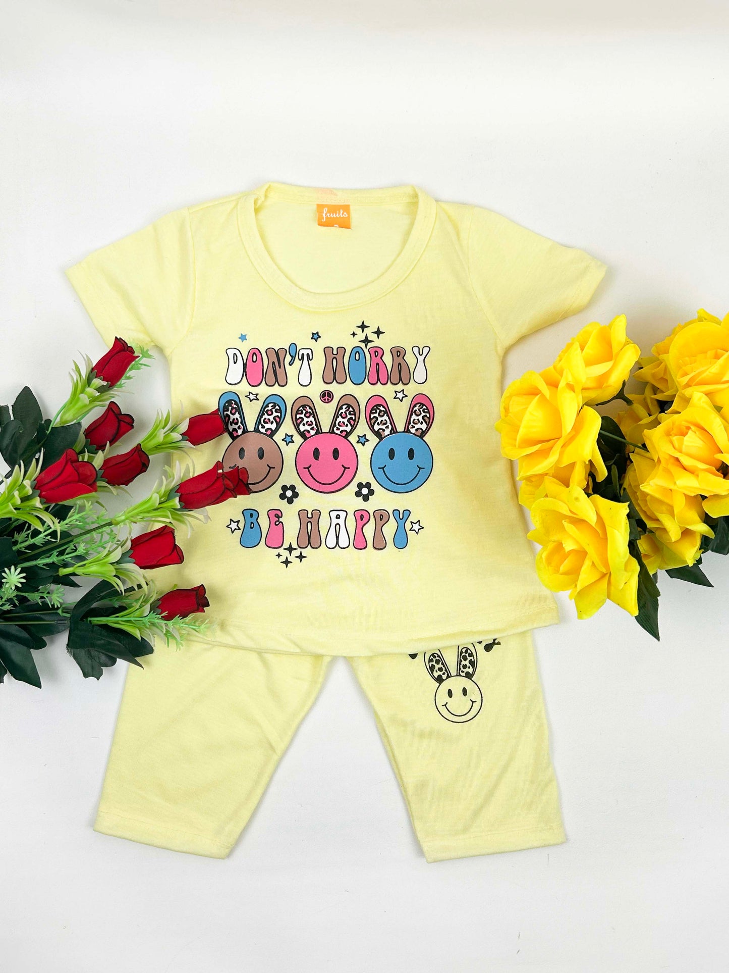 1Yr - 4Yrs Be Happy Yellow Suit For Girls RM GS220