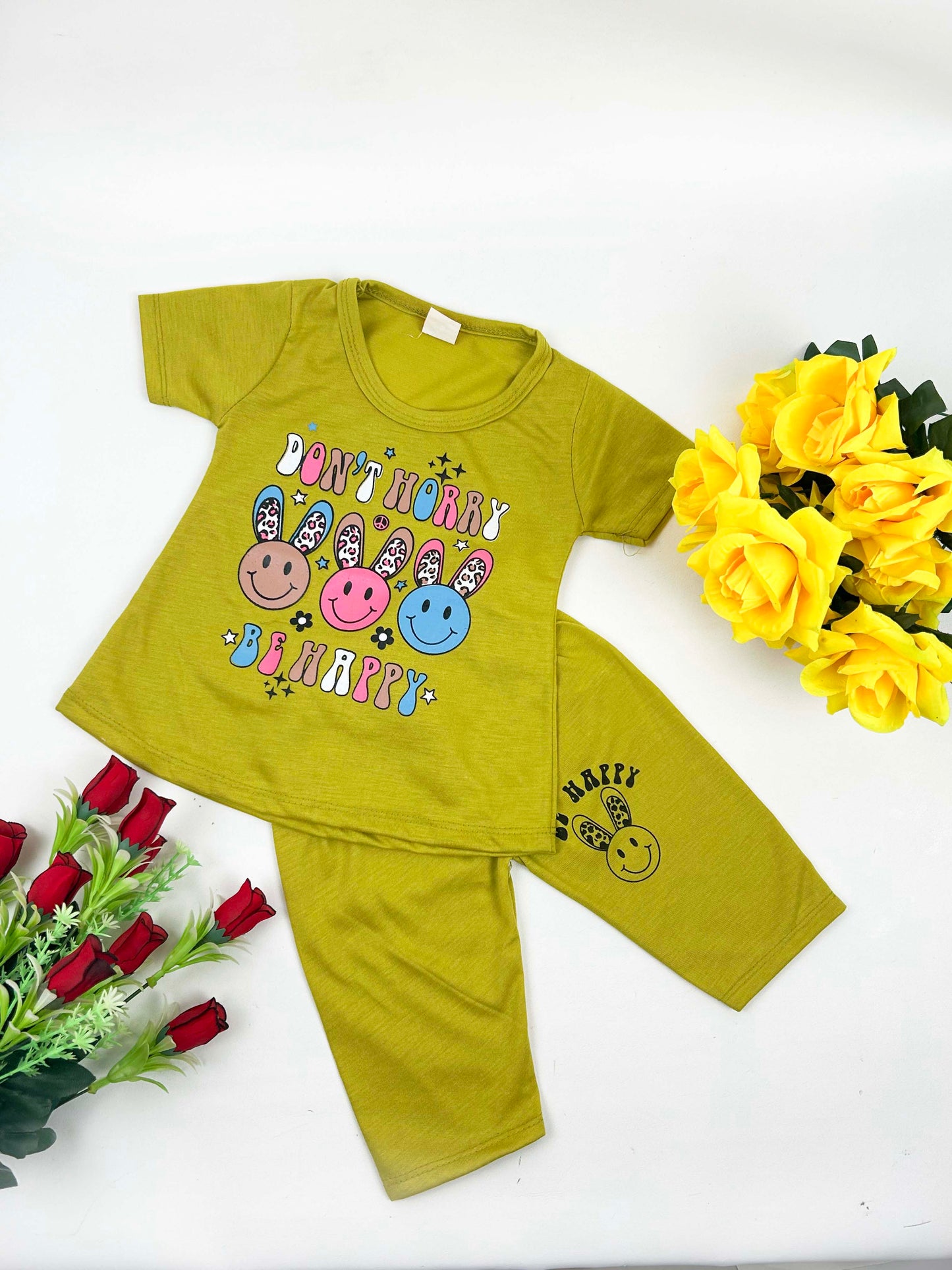 1Yr - 4Yrs Be Happy Green Suit For Girls RM GS221