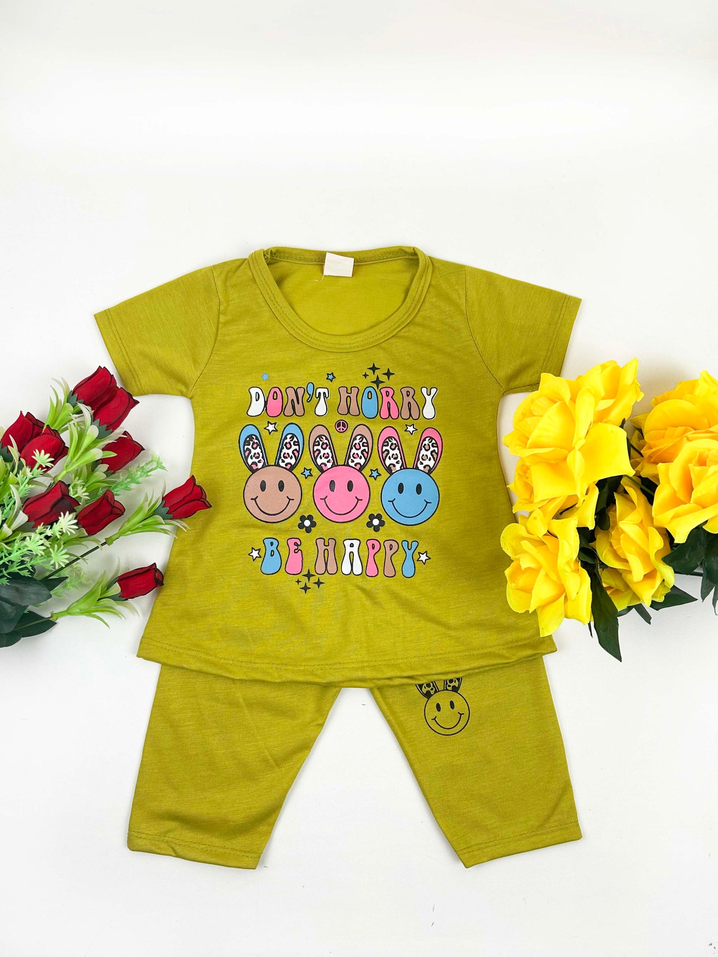 1Yr - 4Yrs Be Happy Green Suit For Girls RM GS221