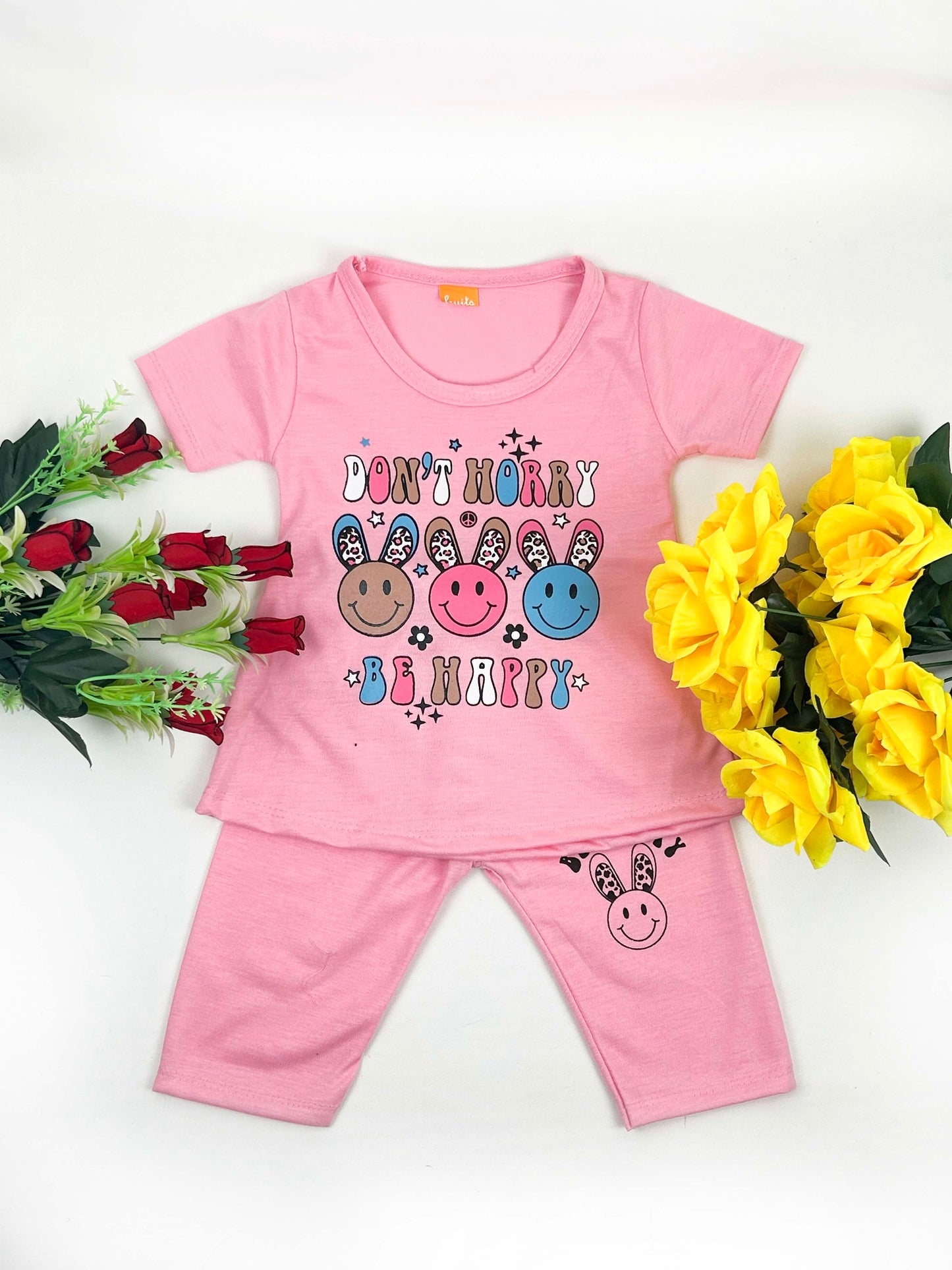 1Yr - 4Yrs Be Happy Pink Suit For Girls RM GS222