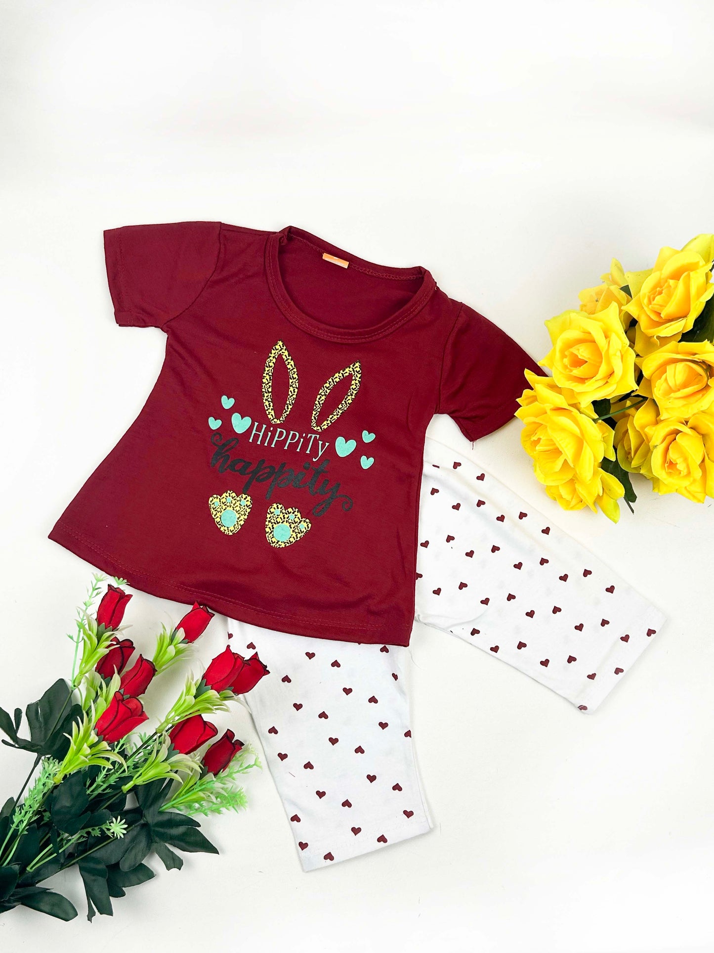 1Yr - 4Yrs Happity Maroon Suit For Girls RM GS226
