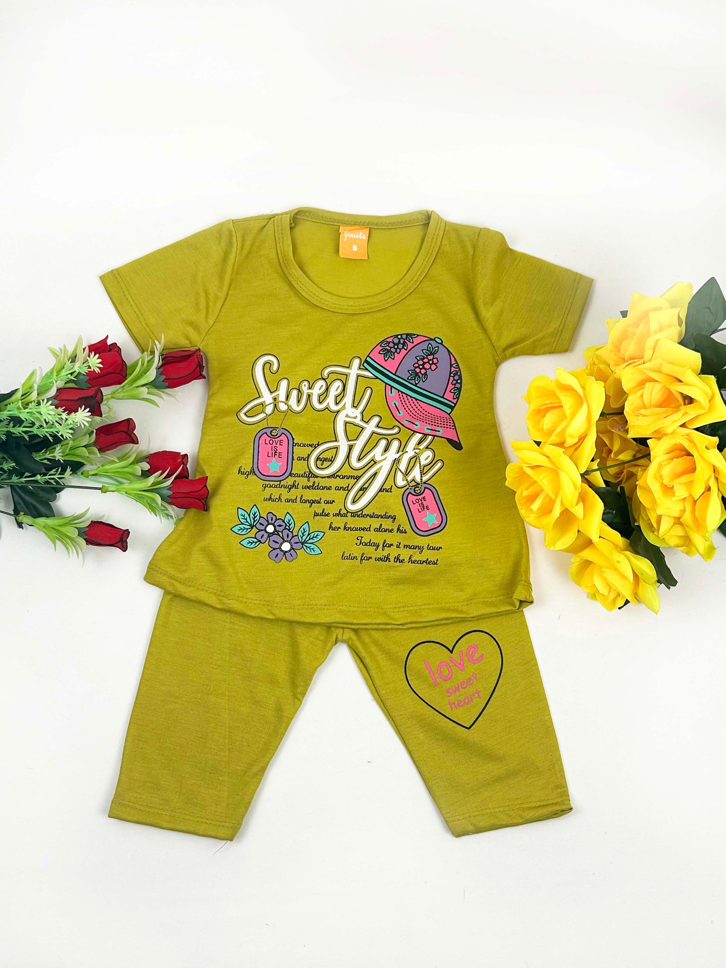 1Yr - 4Yrs Sweet Green Suit For Girls RM GS229