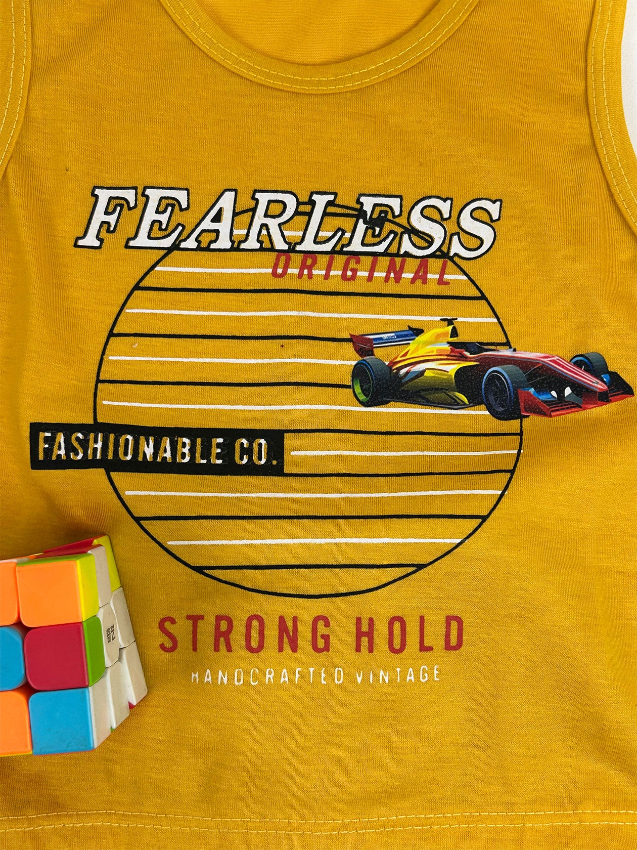 1Yr - 4Yrs Yellow Fearless Sando Suit For Kids RZ BS330