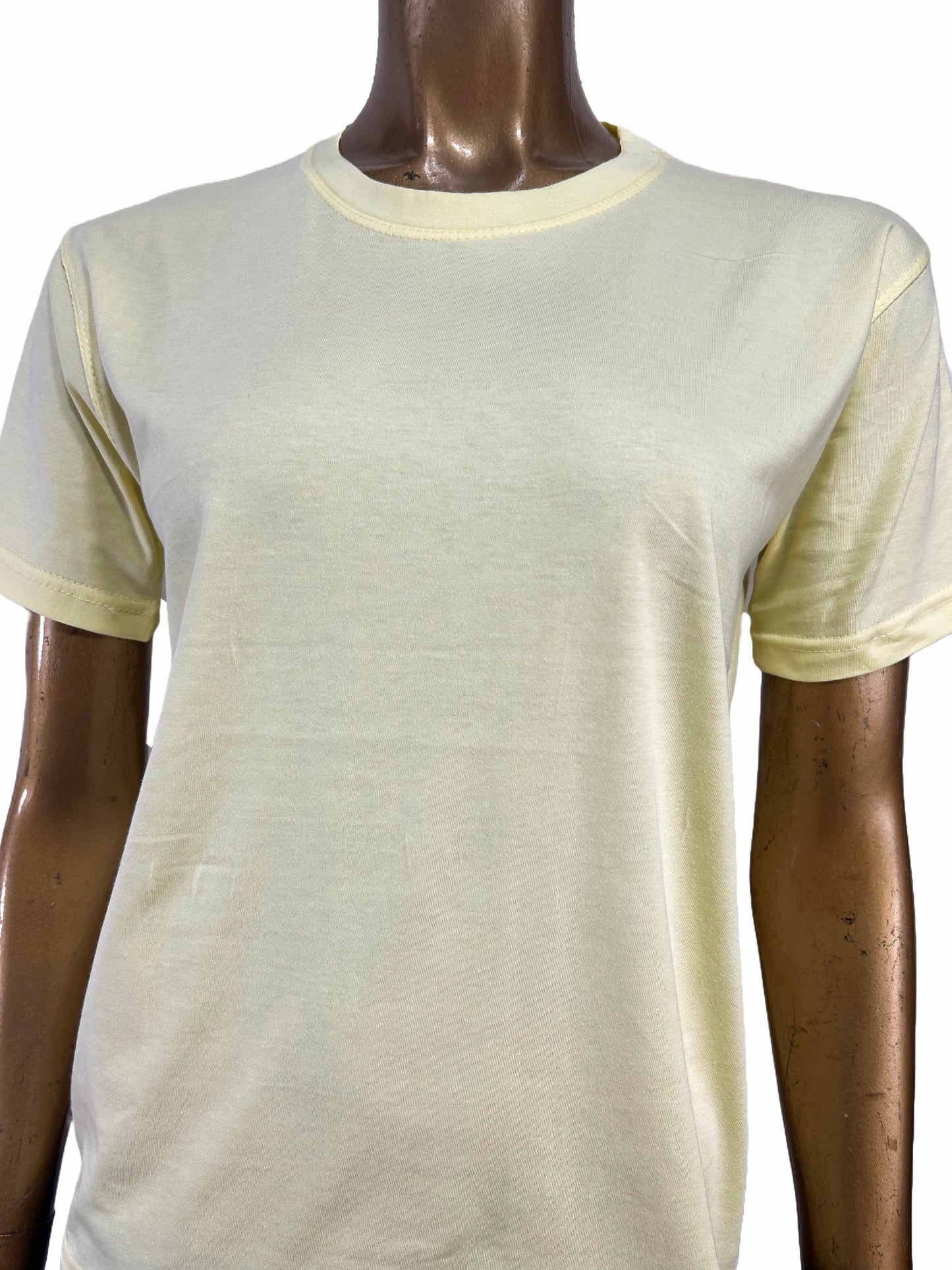 Crew Neck T-Shirt for Women Yellow