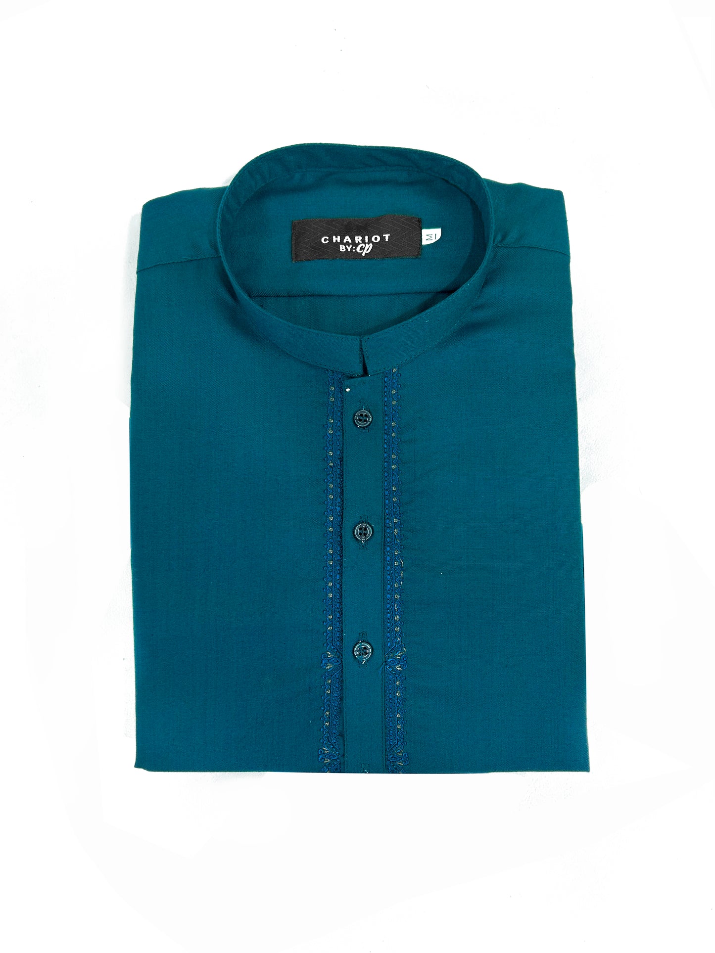 828/3-14 Men's Kameez Shalwar Stitched Suit Peacock Blue