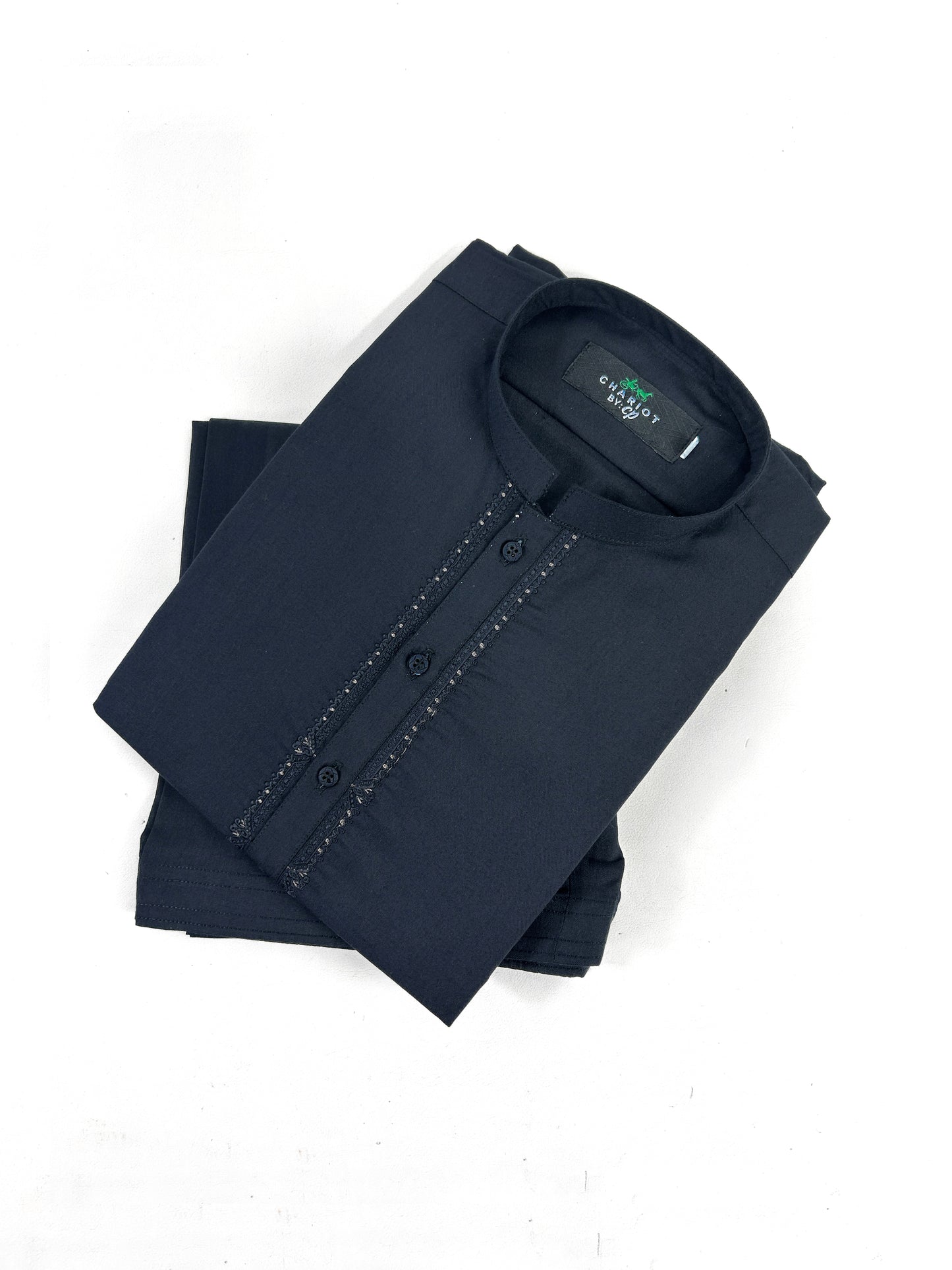 828/3-09 Men's Kameez Shalwar Stitched Suit Shaded Blue