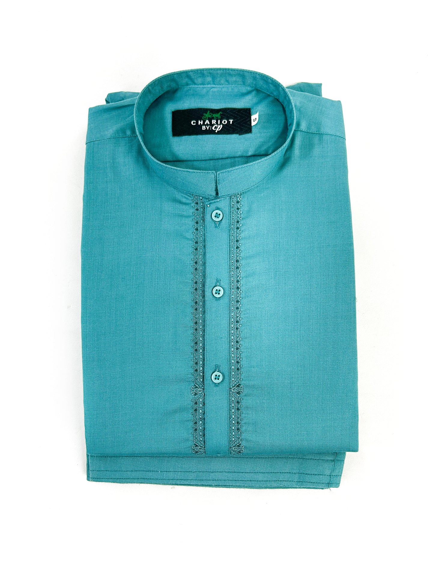 828/3-15 Men's Kameez Shalwar Stitched Suit Turquoise