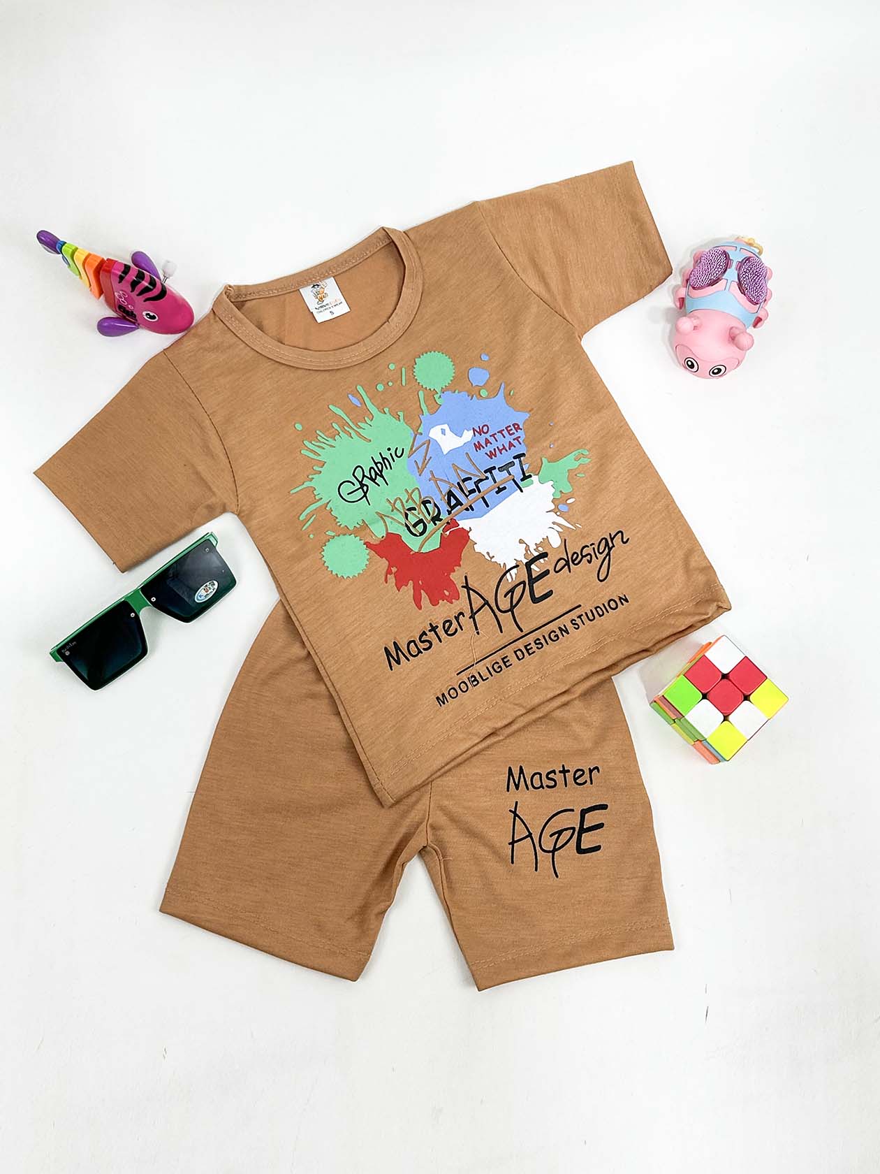 1Yr - 4Yrs AGE Light Brown Suit For Kids RM BS345