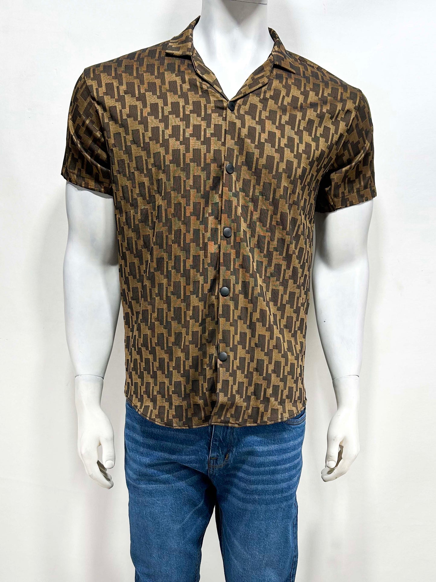 Gold Casual Shirt For Men MCS45