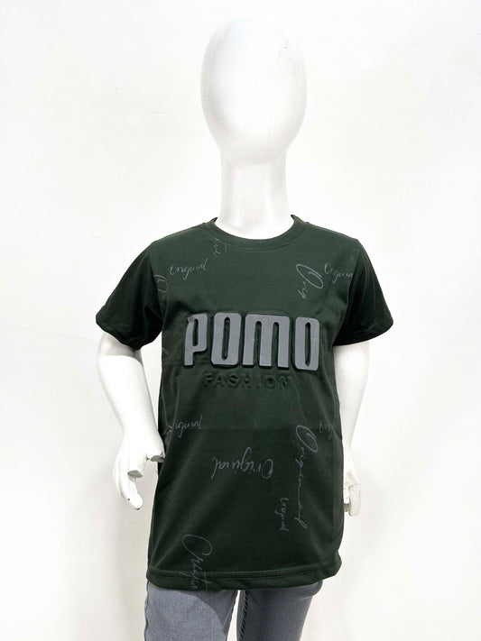 4Yrs - 9Yrs POMO Green T-Shirt For Boys SF BTS102