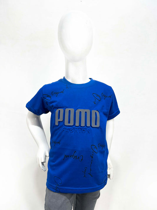 4Yrs - 9Yrs POMO Blue T-Shirt For Boys SF BTS103