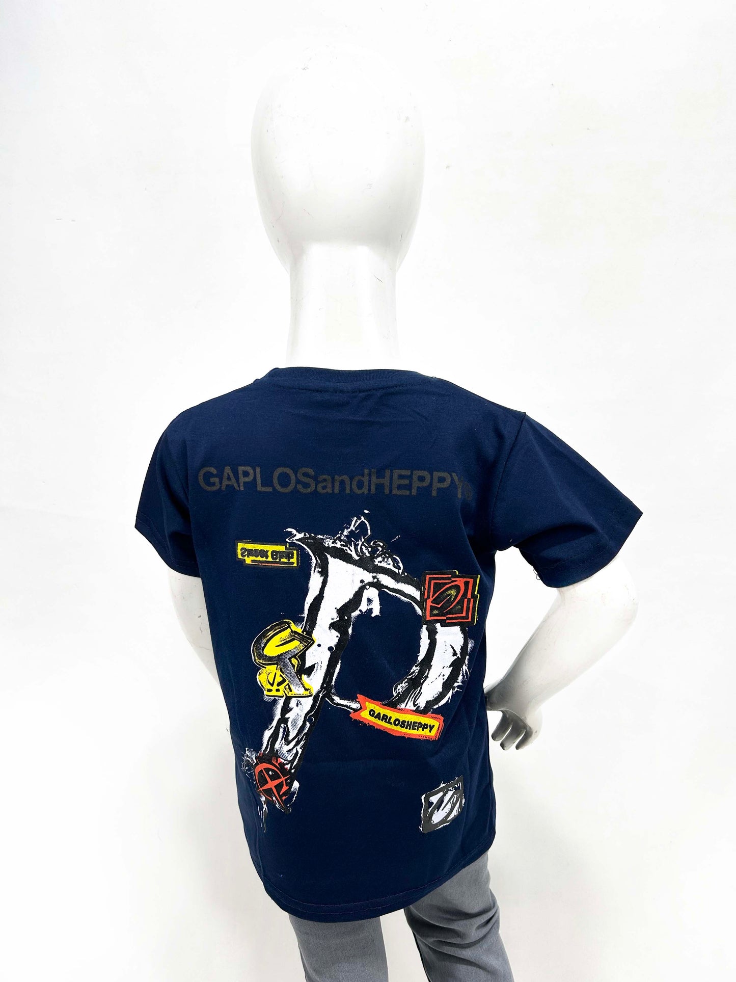 4Yrs - 9Yrs Gaplos Navy Blue T-Shirt For Boys SF BTS96