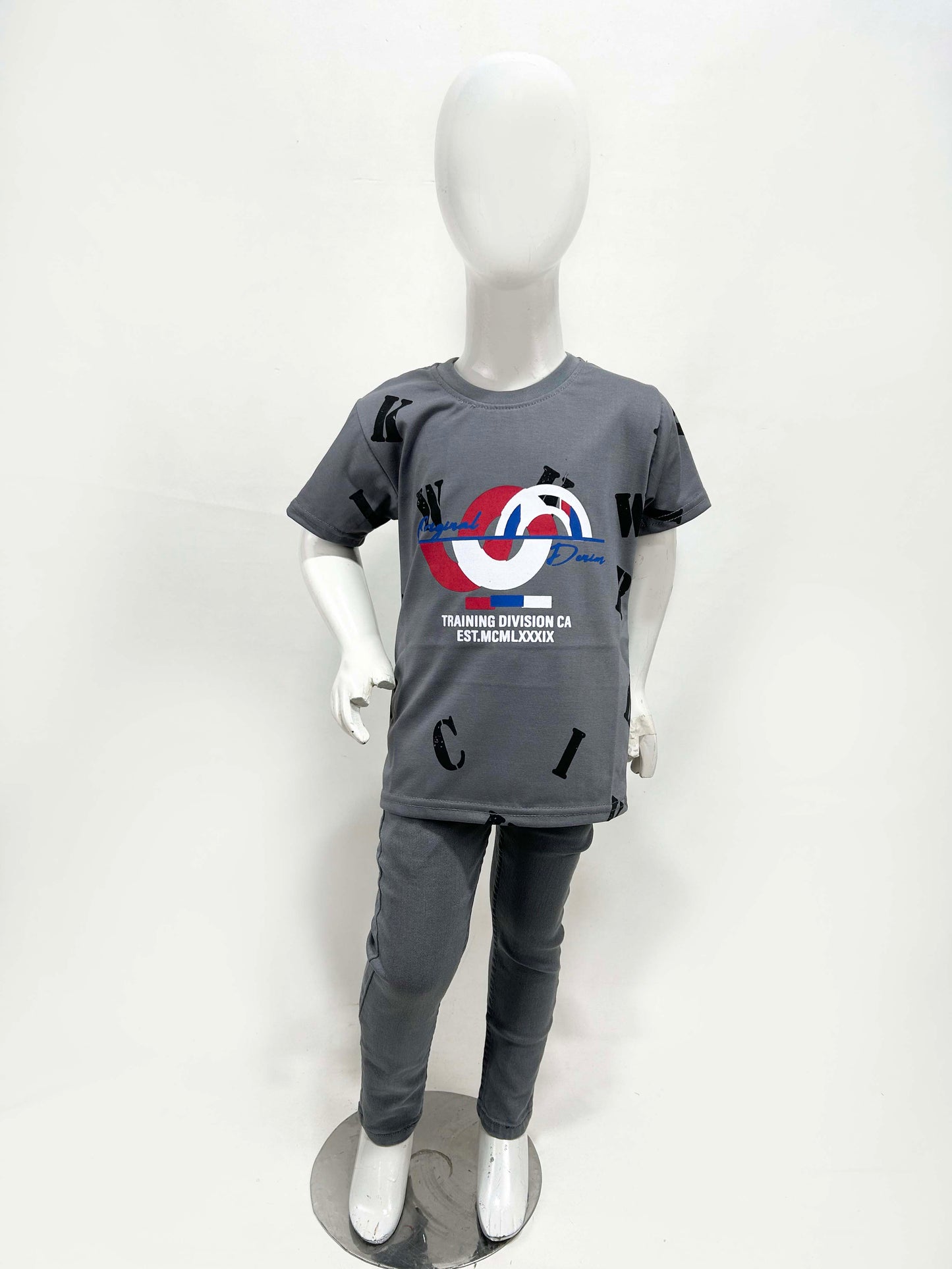 4Yrs - 9Yrs Training Grey T-Shirt For Boys SF BTS106