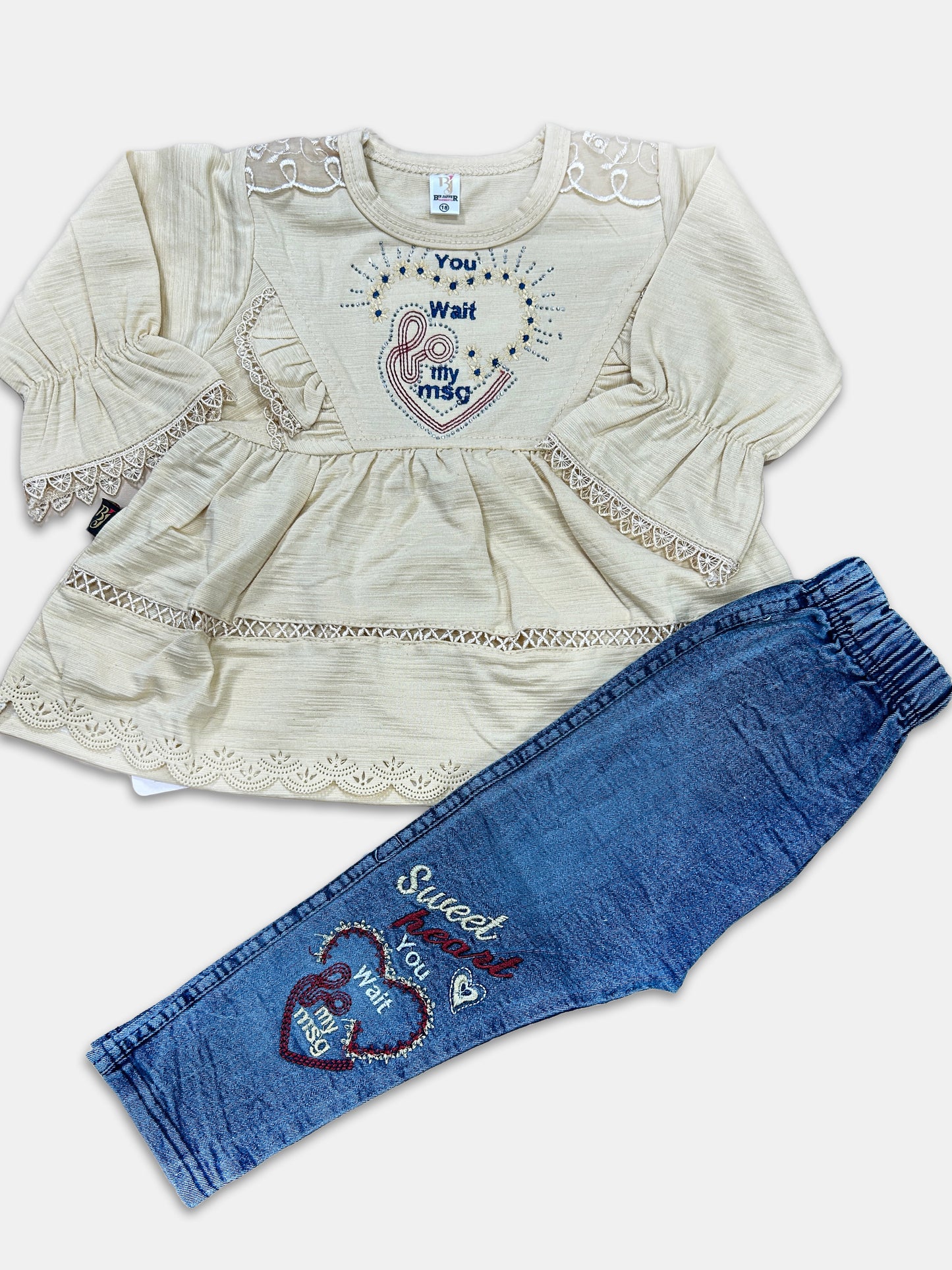 1Yr - 4Yrs Heart Fawn Suit For Girls SG GS276