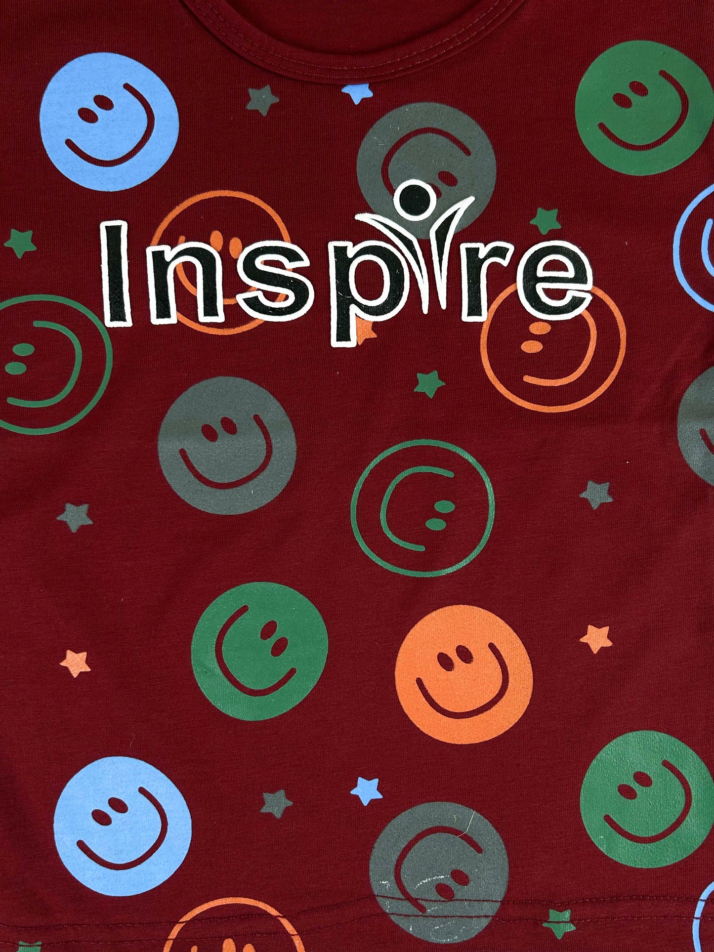 2.5Yrs - 7Yrs Inspire Maroon T-Shirt For Girls SF GTS49