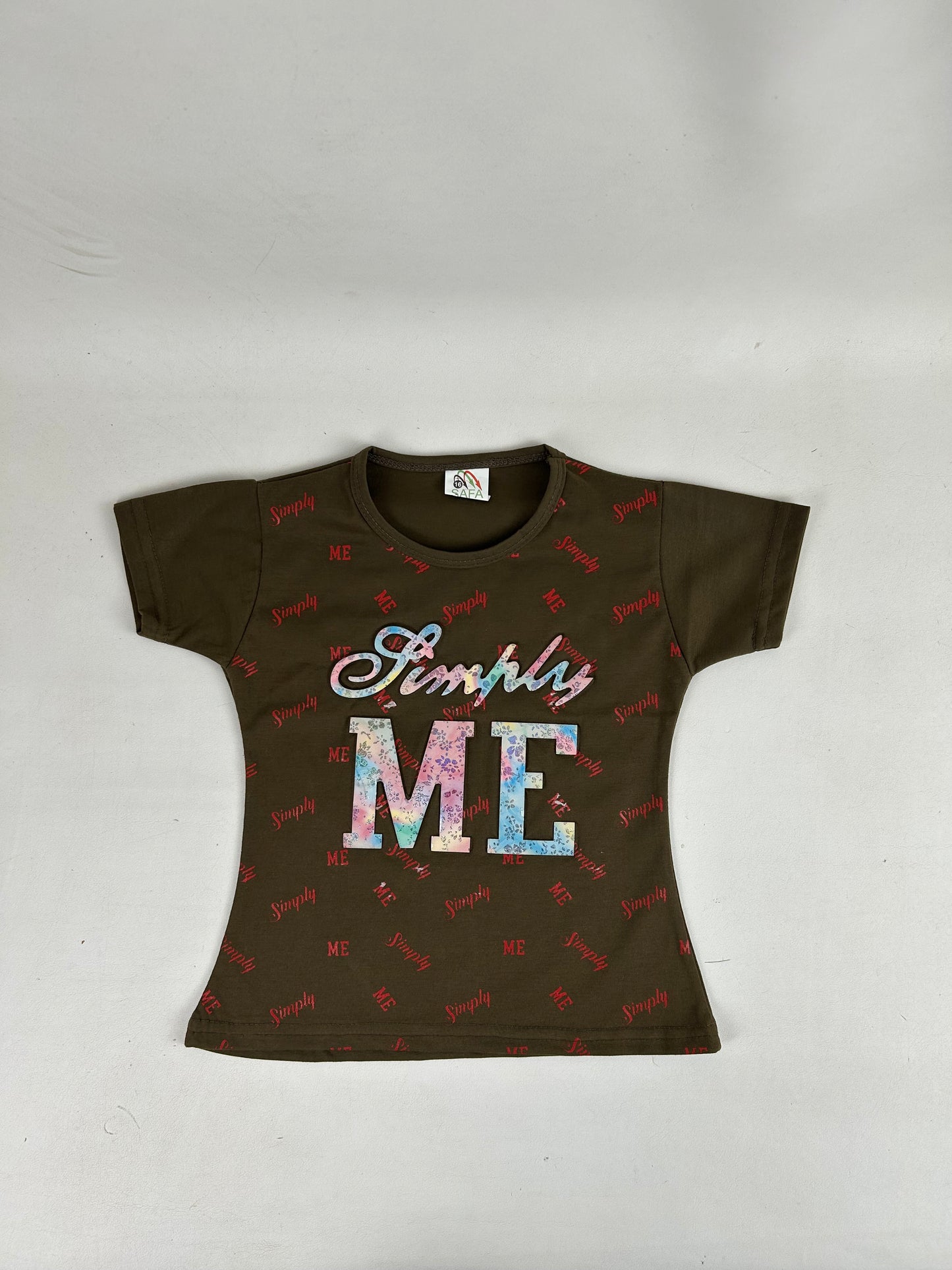 2.5Yrs - 7Yrs ME Brown T-Shirt For Girls SF GTS55