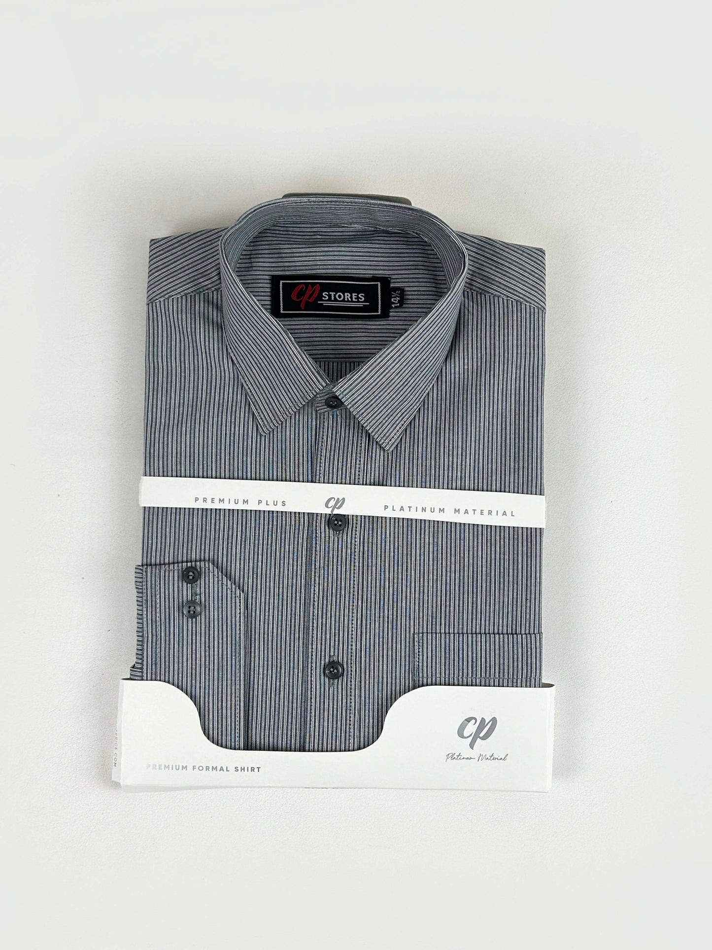 Grey Lines Formal Dress Shirt For Men MFS258