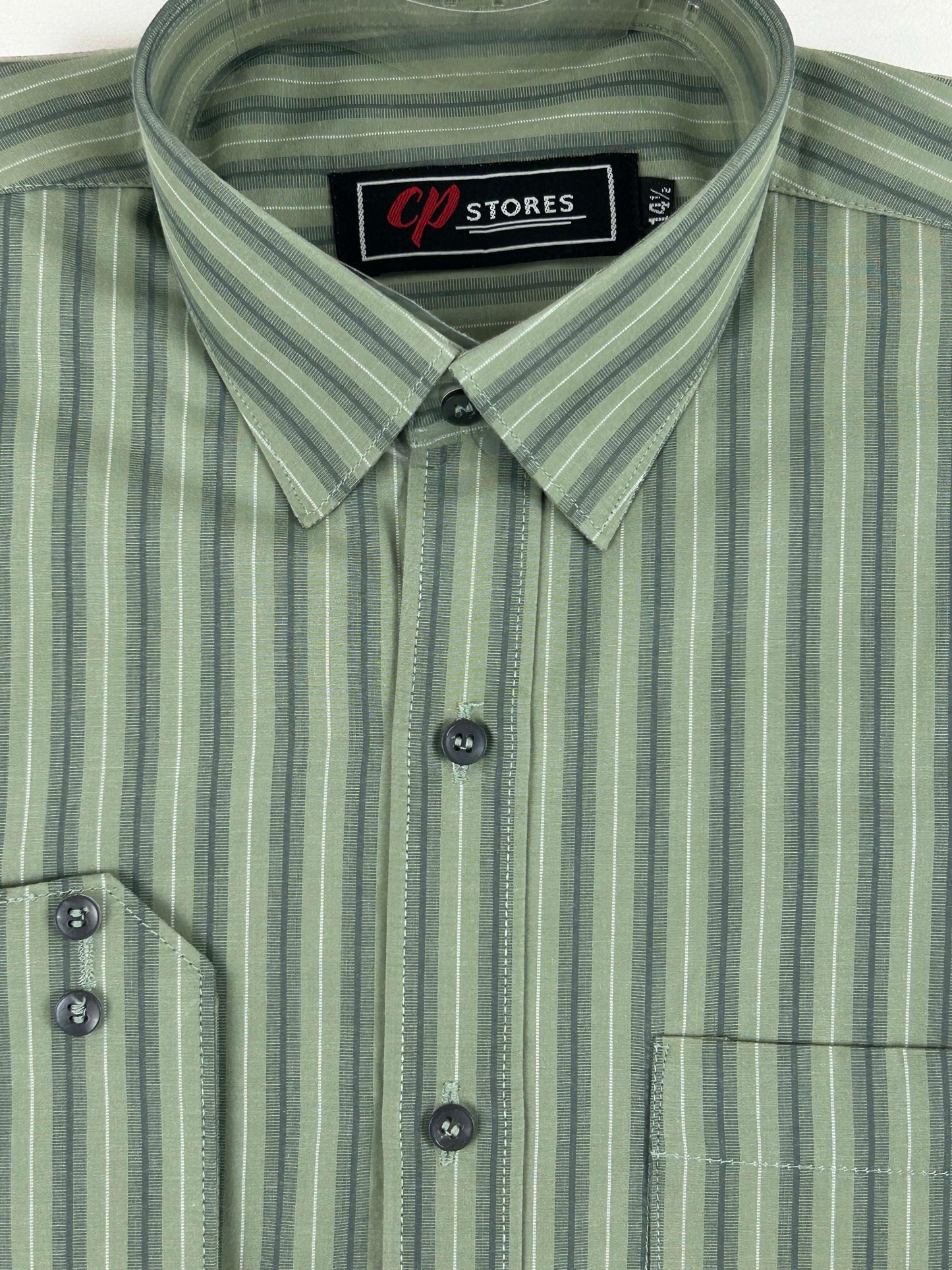 Green Lines Formal Dress Shirt For Men MFS261