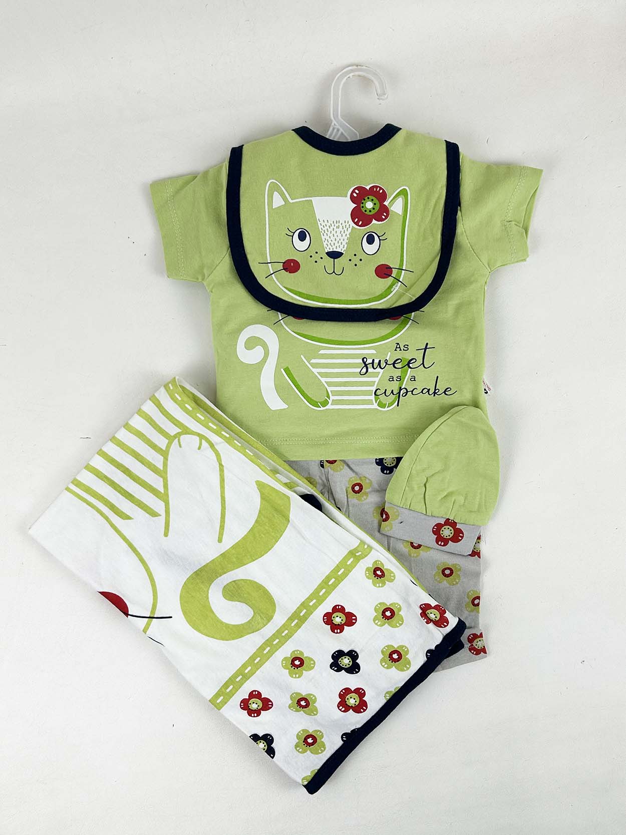0Mth - 3Mth Sweet Green 5Pcs Gift Set For Newborn HG NBGS189