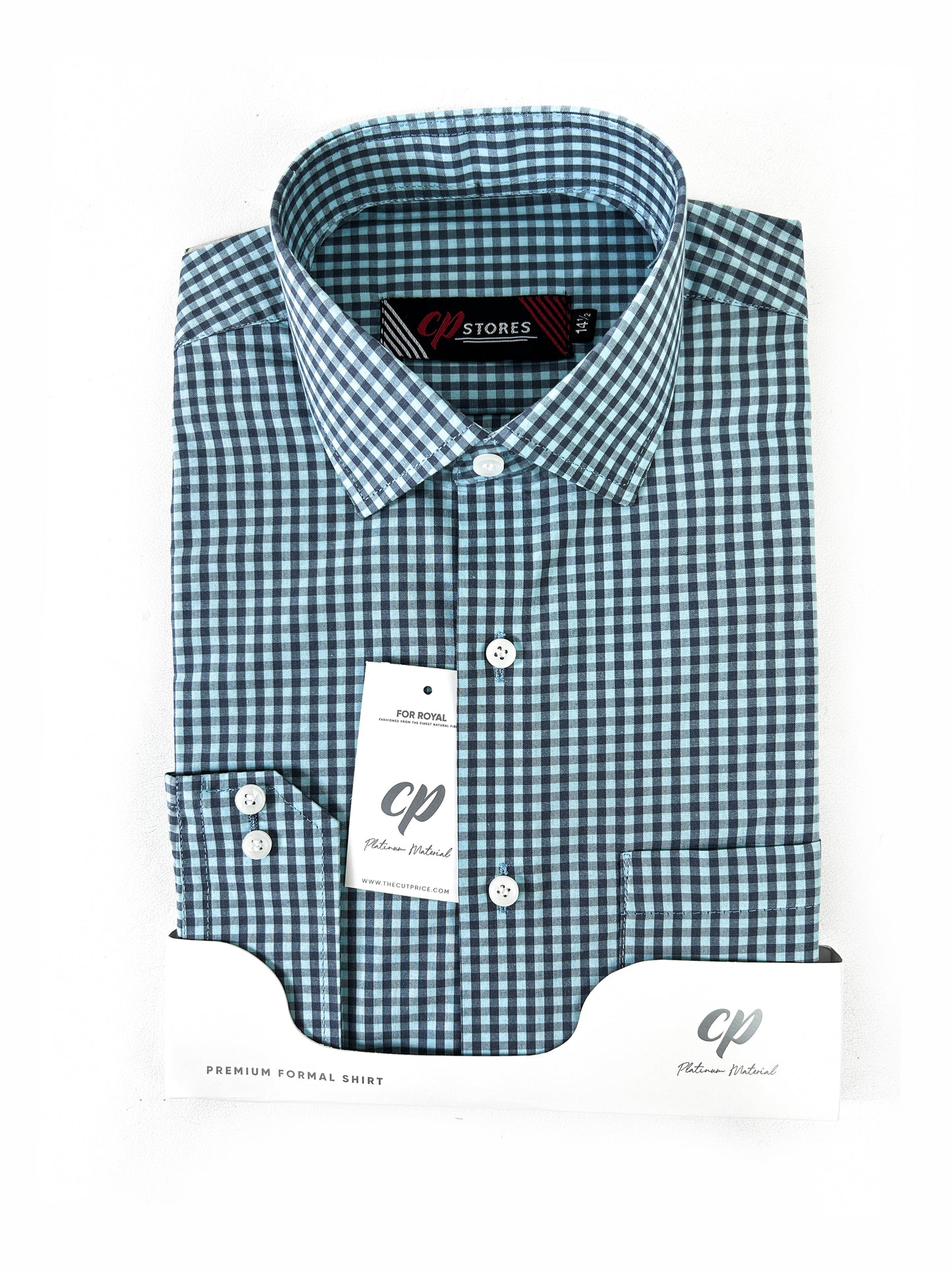 Ferozi Micro Check Formal Dress Shirt For Men