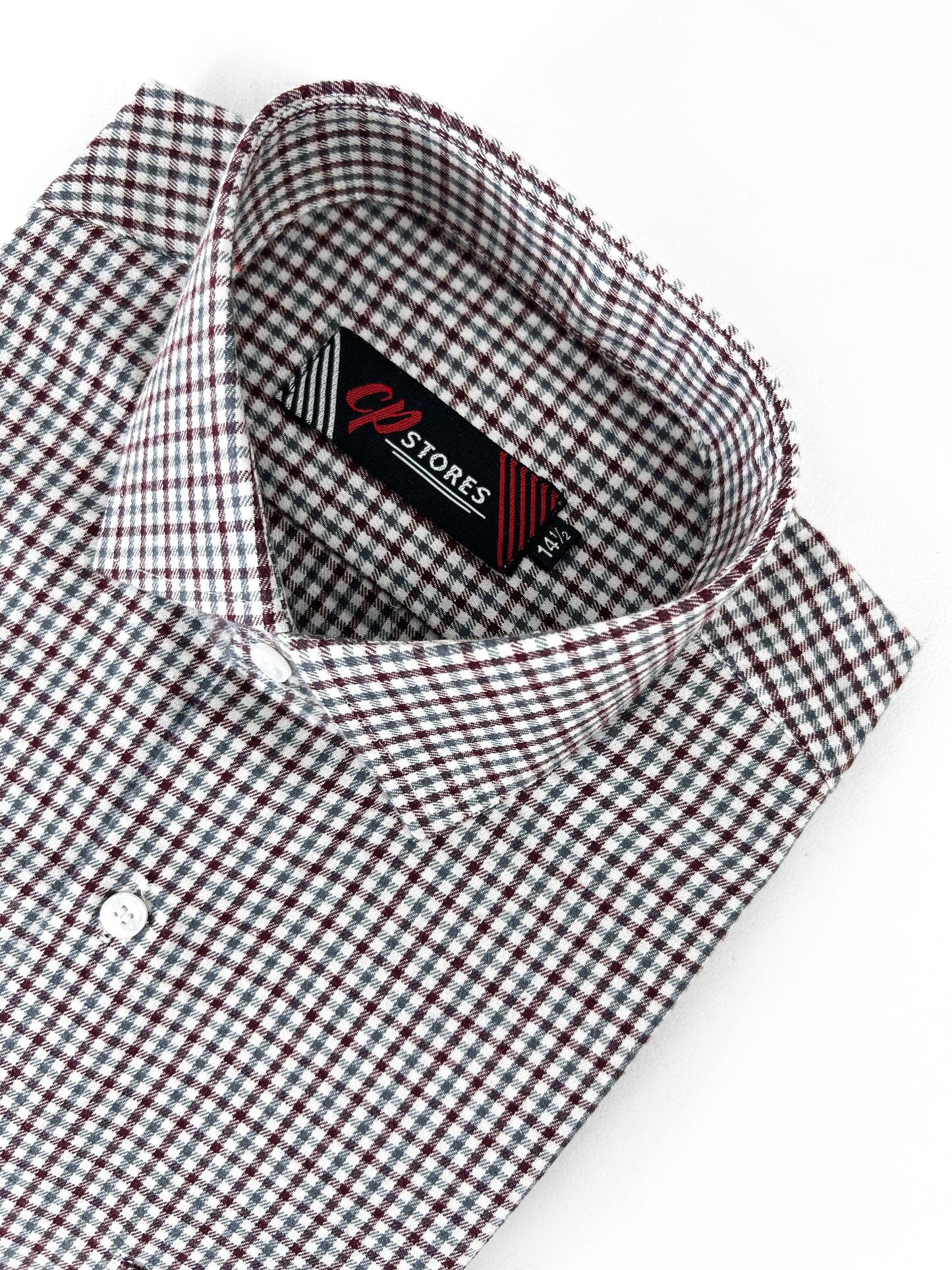 Micro Check Formal Dress Shirt For Men