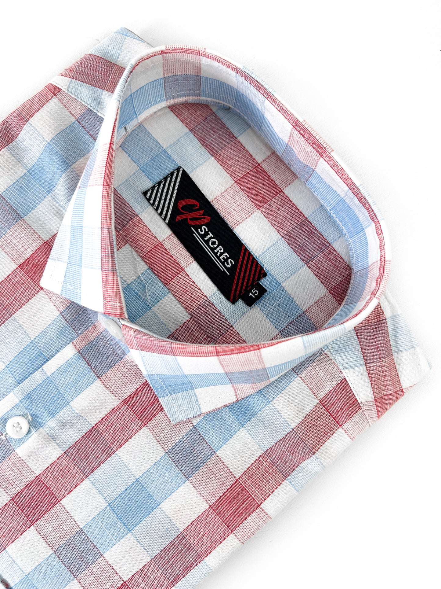 Blue Check Formal Dress Shirt For Men