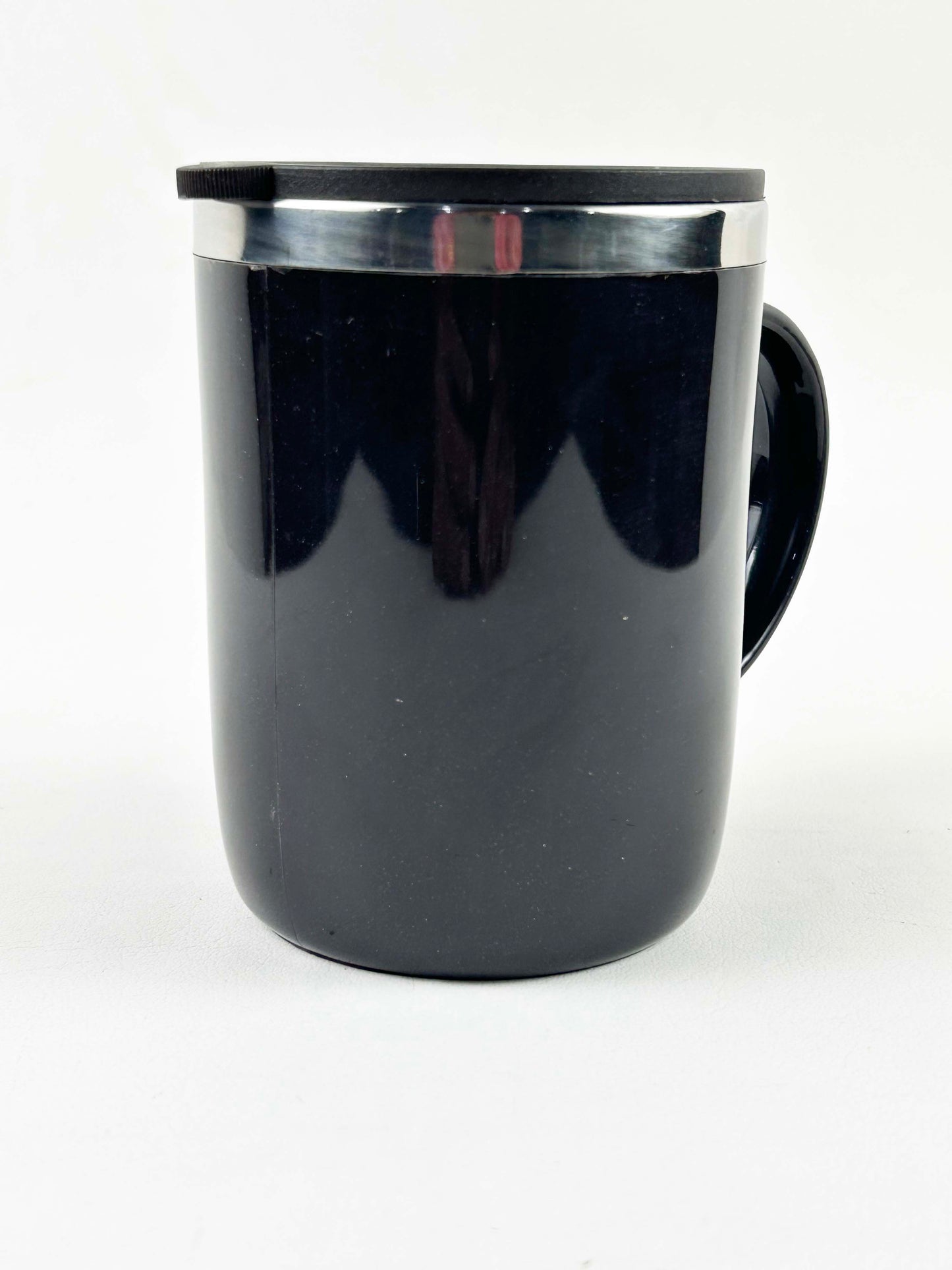 Black Stainless Steel Coffee Mug With Cap - 400ML CM20