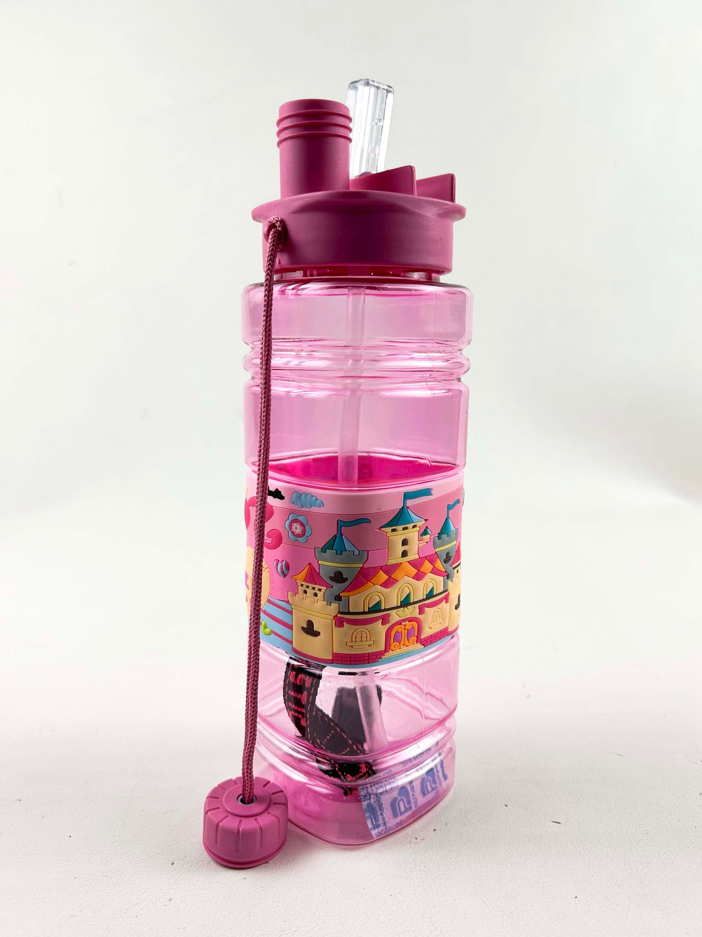Pink Plastic Water Bottle - 650ML