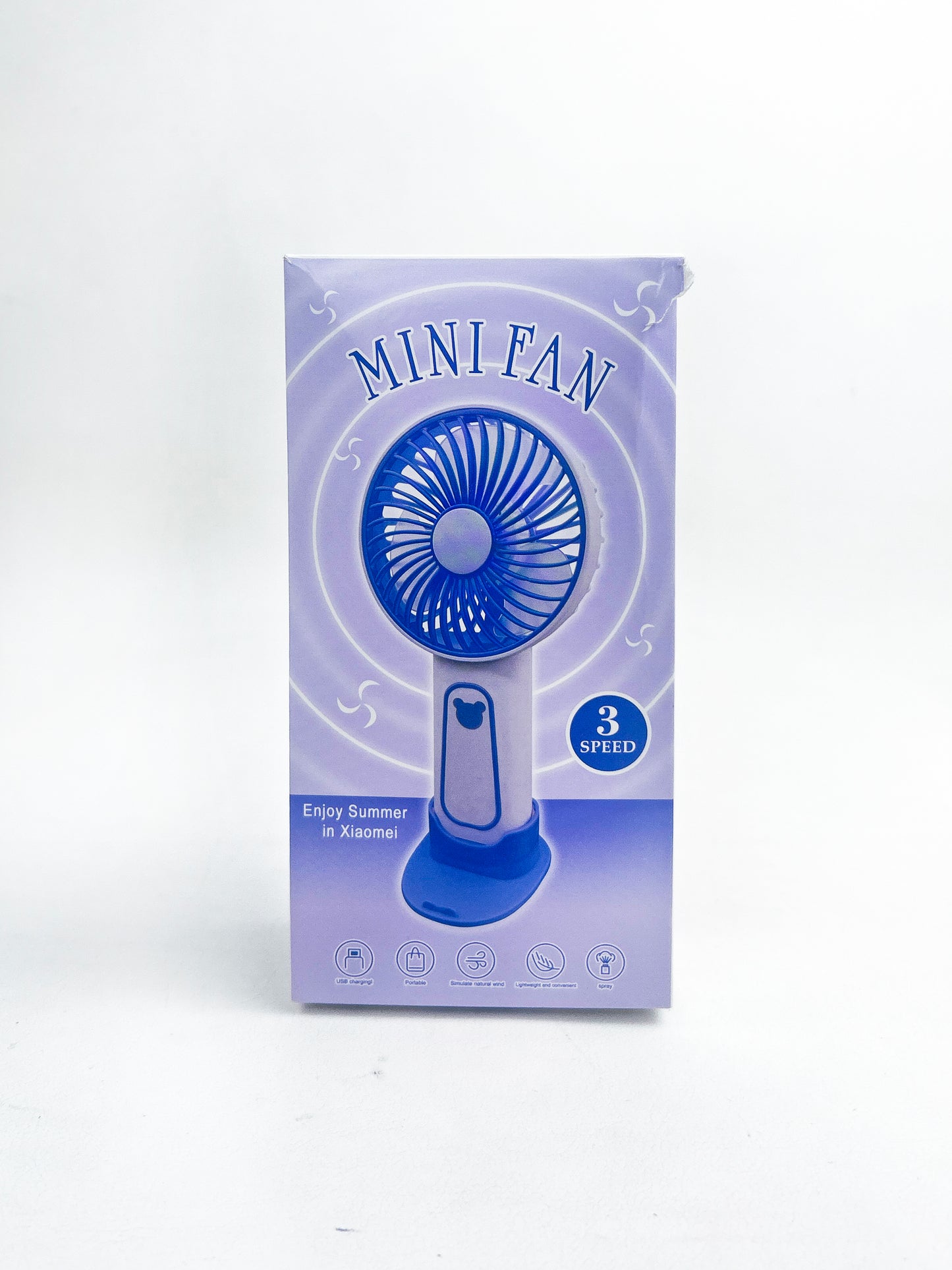 Rechargeable Mini Portable Fan Purple KTY148