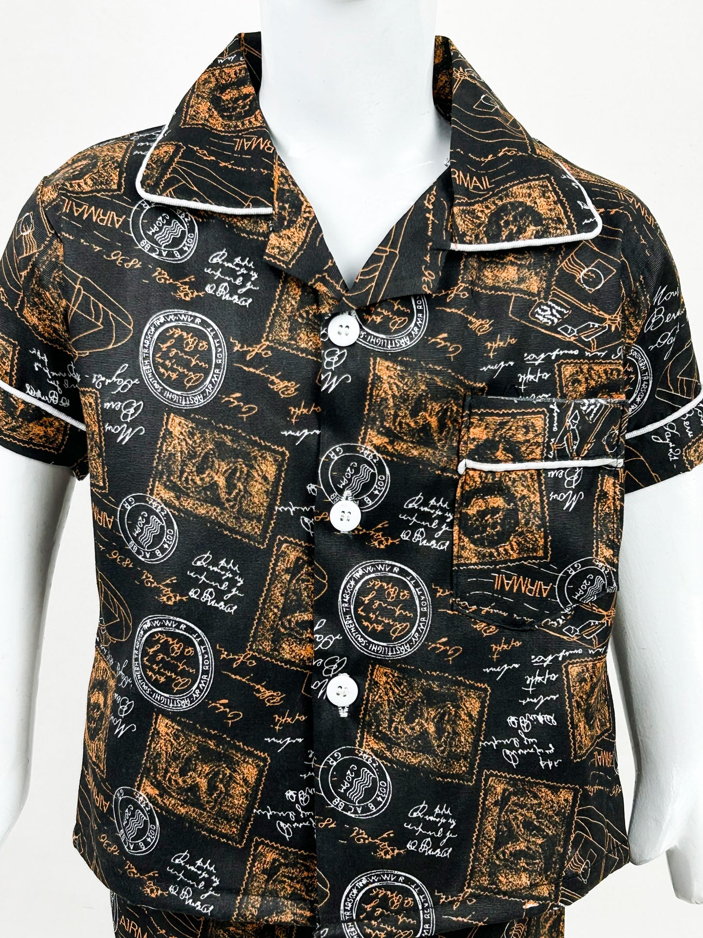 1Yrs - 5Yrs Printed Black Cotton Night Suit For Kids NG BNS10