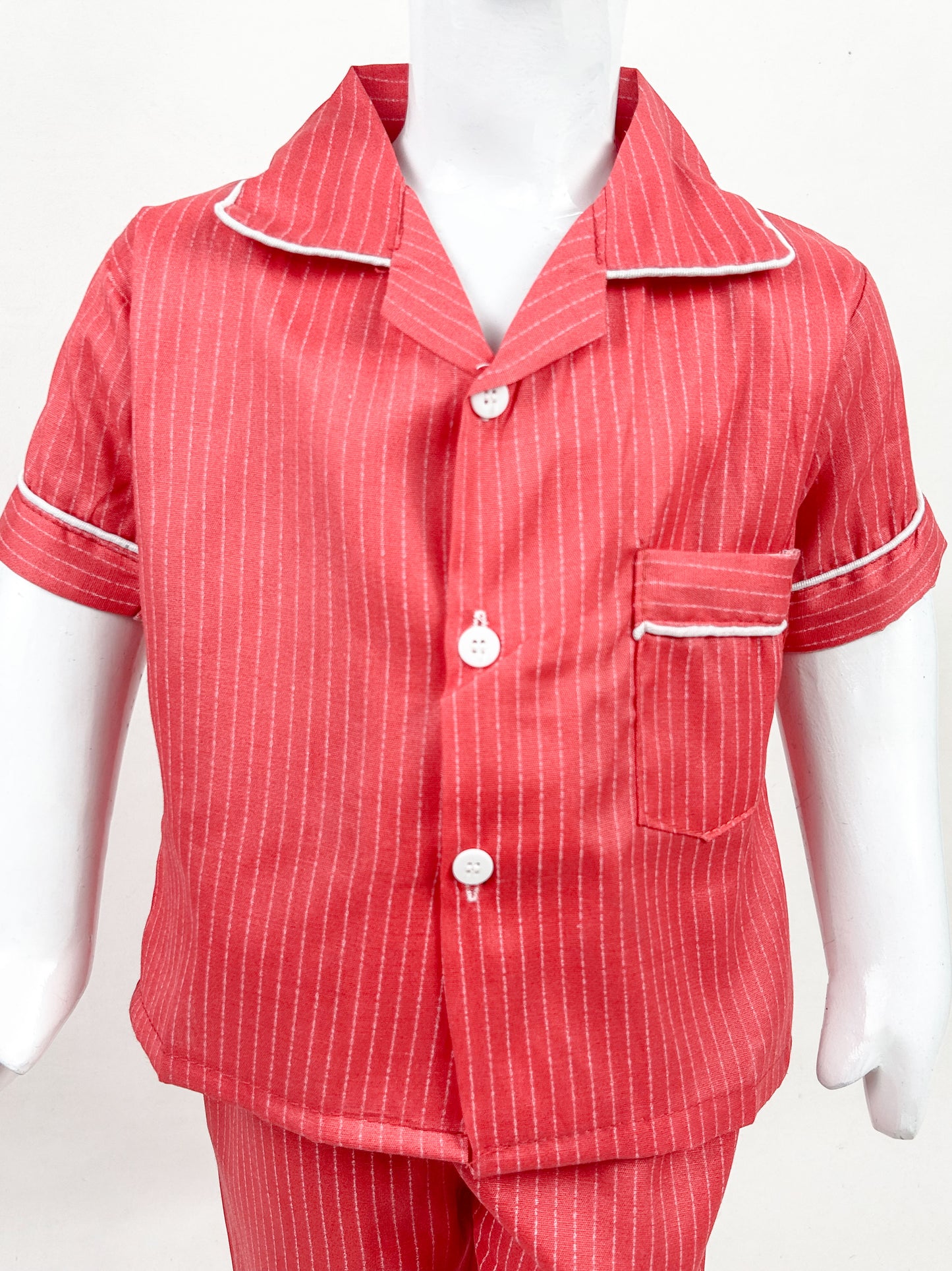 1Yrs - 5Yrs Red Lines Cotton Night Suit For Kids NG BNS14
