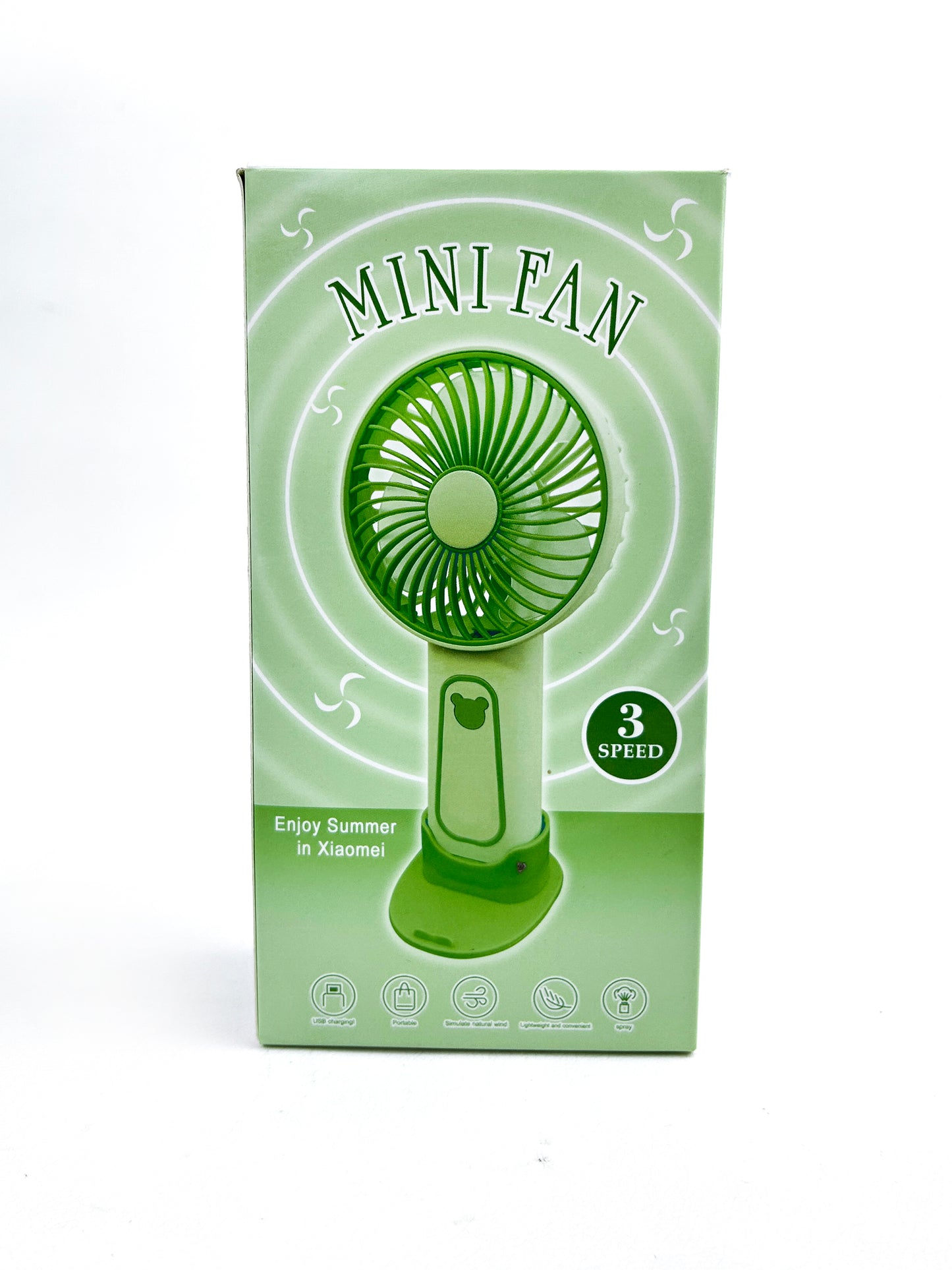 Rechargeable Mini Portable Fan Green KTY147