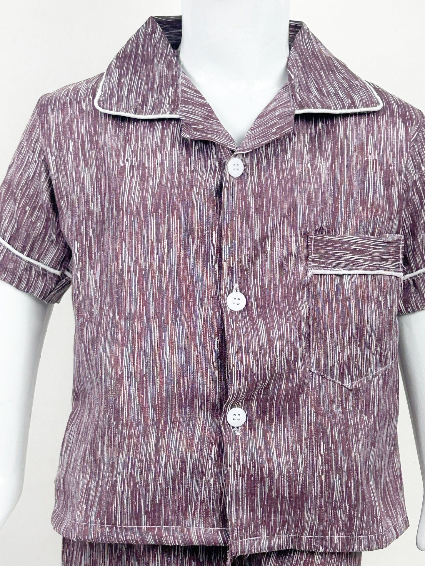 1Yrs - 5Yrs Textured Purple Cotton Night Suit For Kids NG BNS19