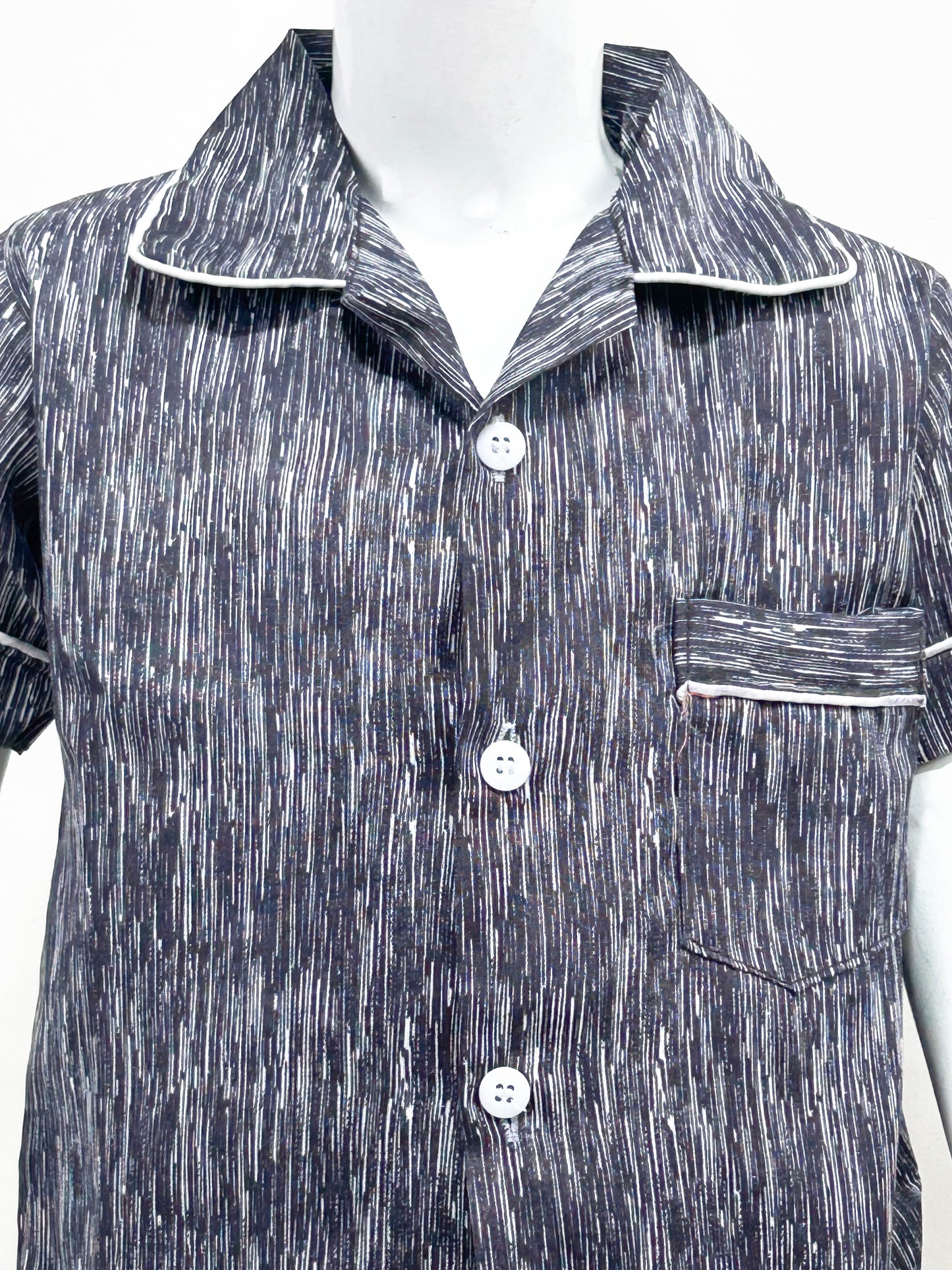 1Yrs - 5Yrs Textured Grey Cotton Night Suit For Kids NG BNS20