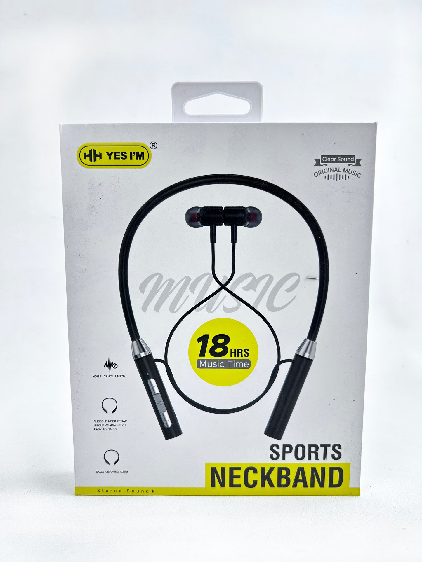 Black Super Sound Wireless Neckband Headphones MA20