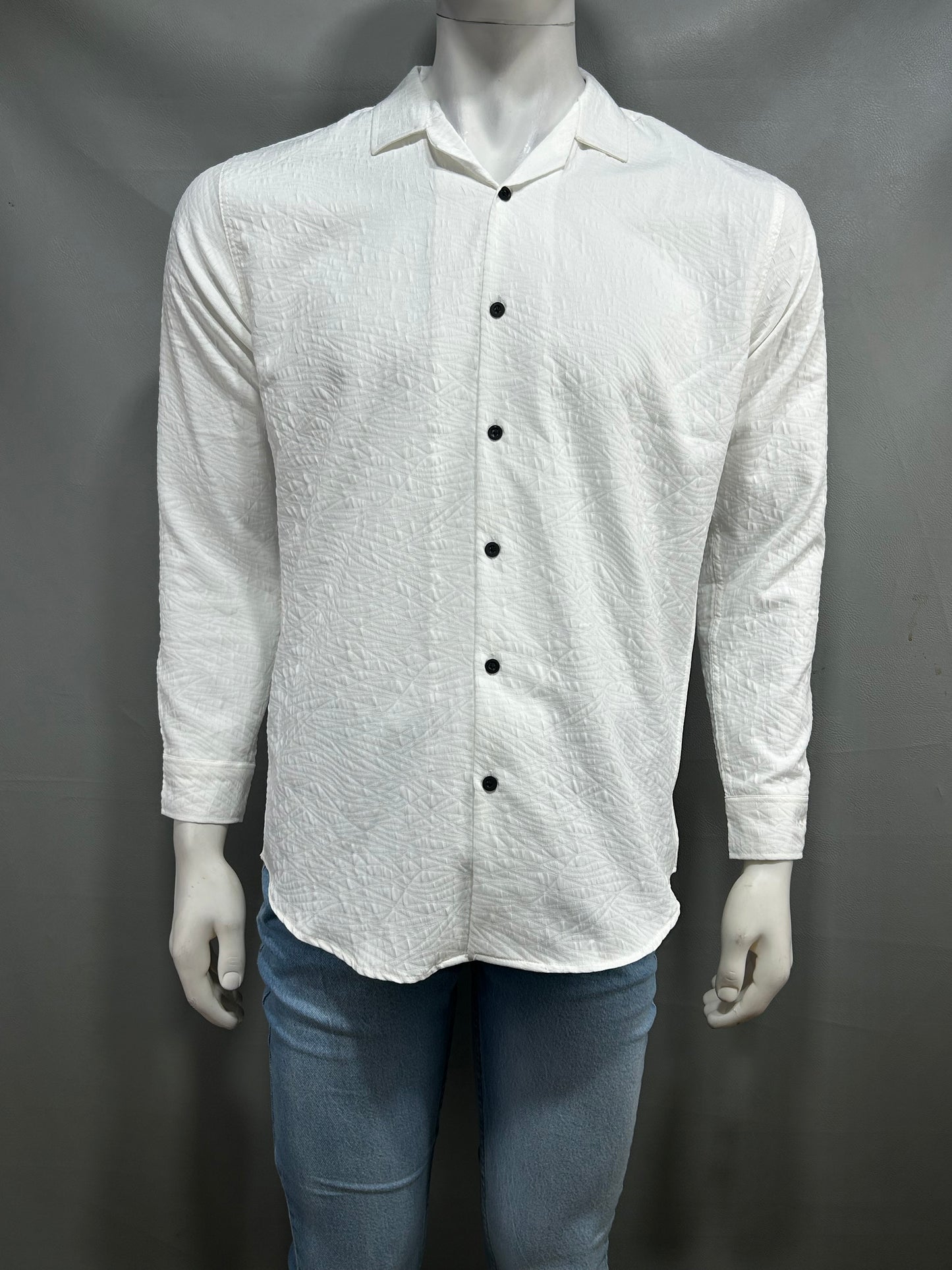 White Casual Shirt For Men MCS61