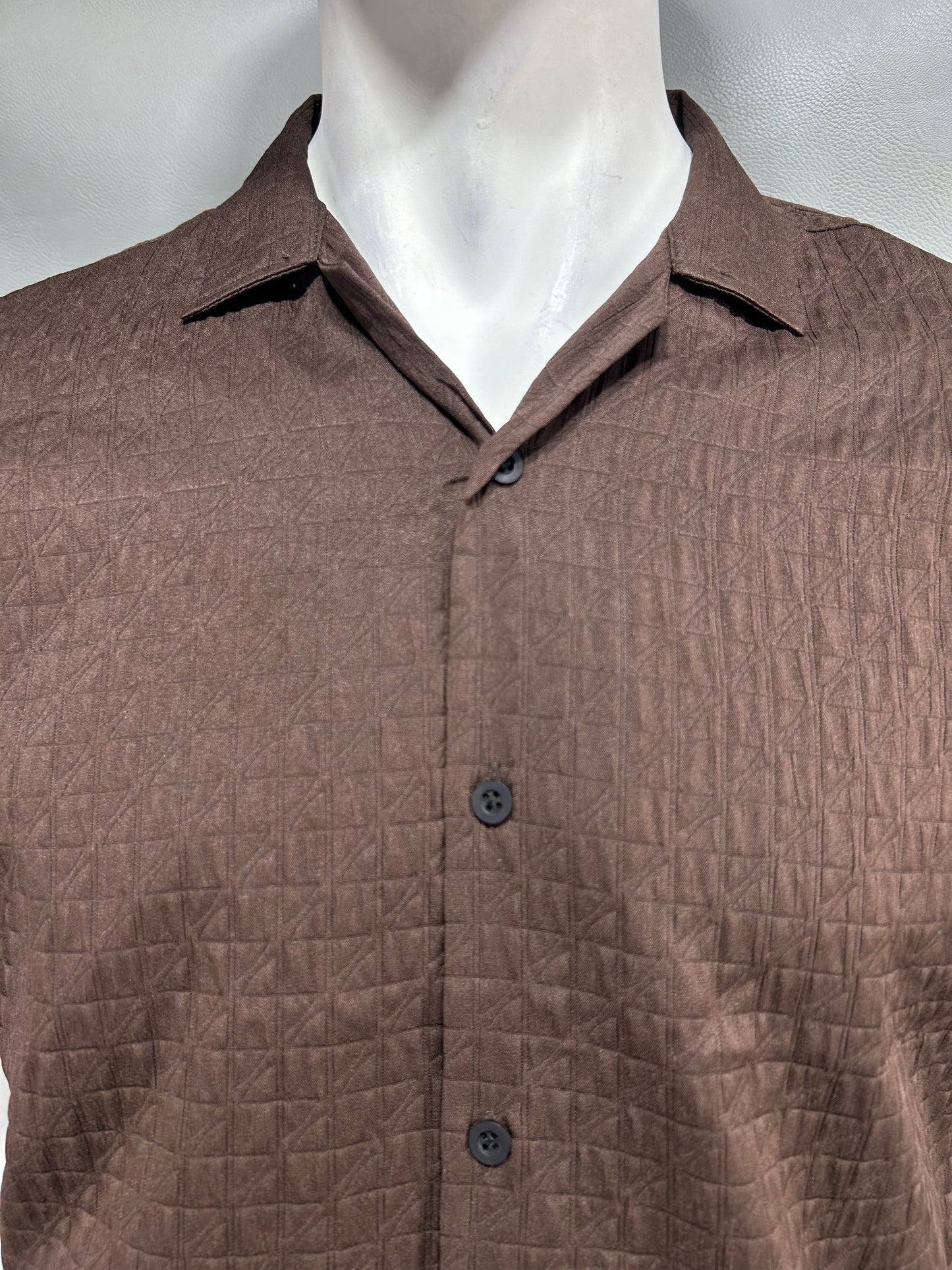Brown Half Sleeve Casual Shirt For Men MCS52