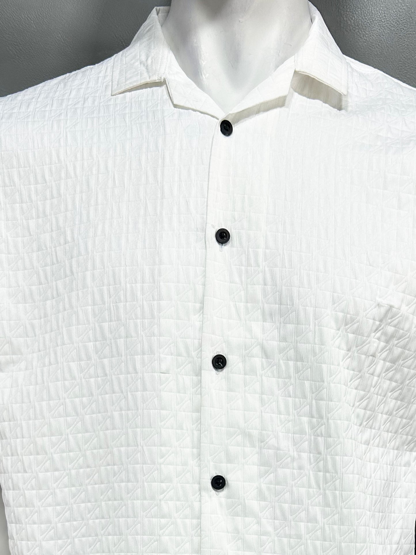 White Half Sleeve Casual Shirt For Men MCS53