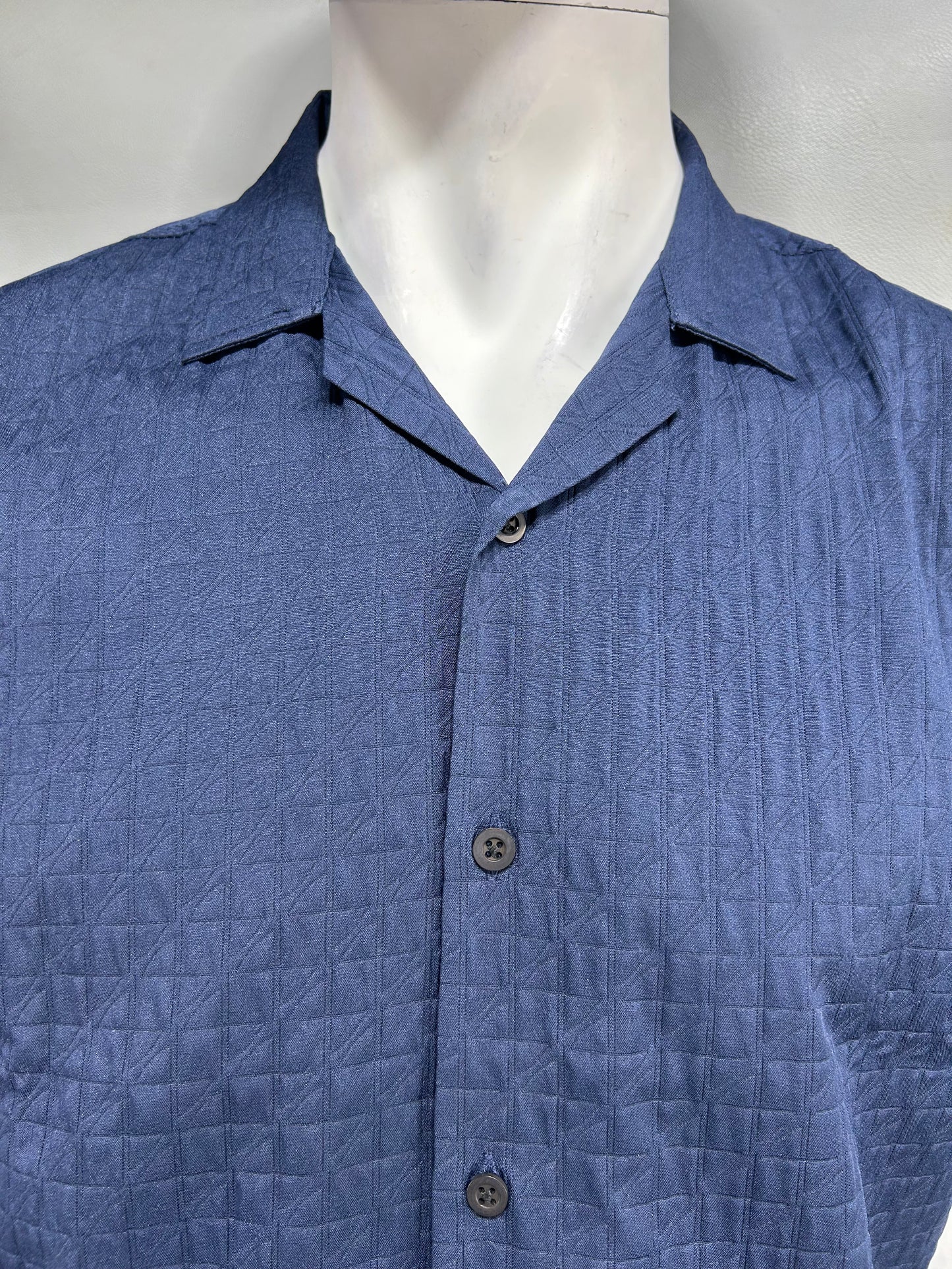 Navy Blue Half Sleeve Casual Shirt For Men MCS54