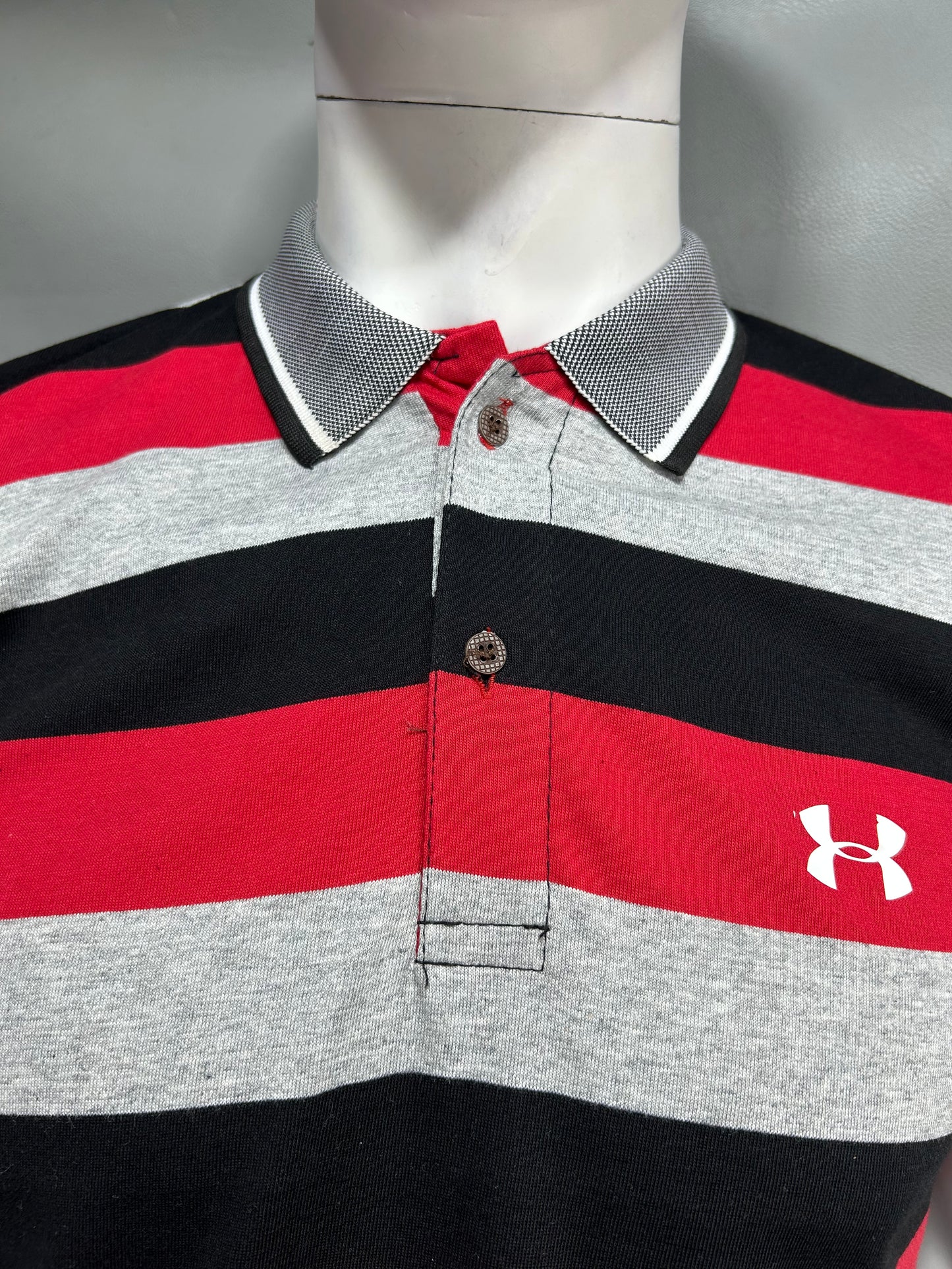Red Striped Polo T-Shirt For Men MTS275
