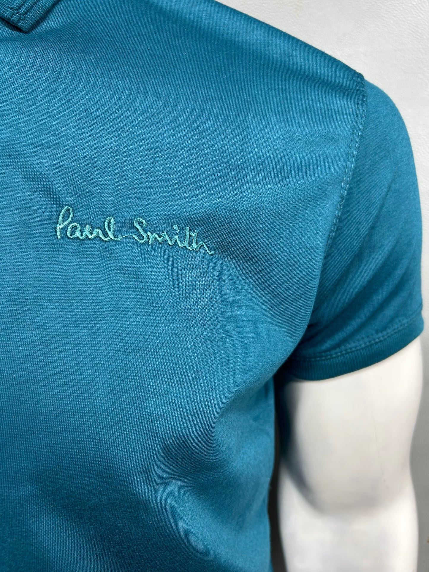 Teal Plain Polo T-Shirt For Men MTS277
