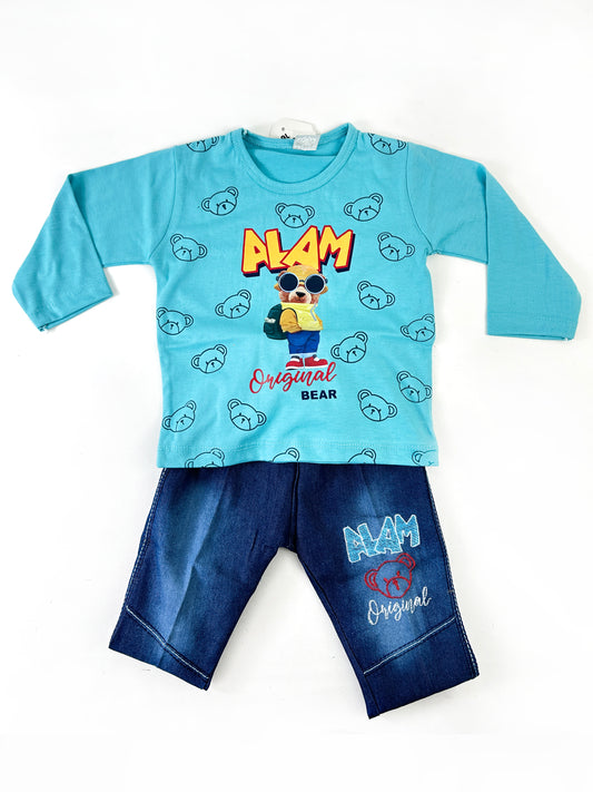 1Yr - 4Yrs Kids Suit Printed Alam Ferozi RZ BS428