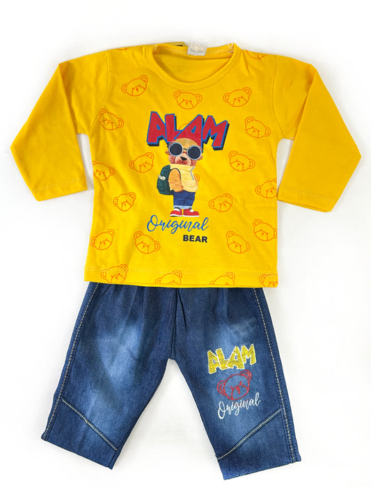 1Yr - 4Yrs Kids Suit Printed Alam Yellow RZ BS427