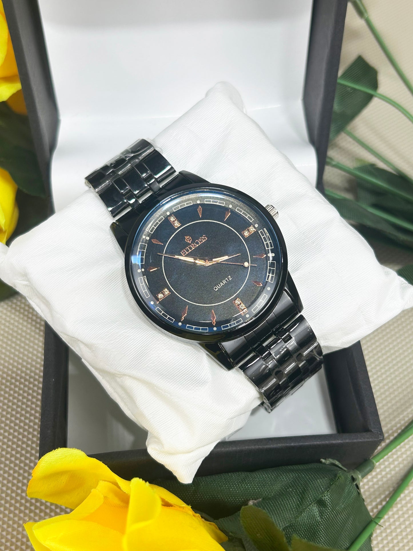 Black Stainless Steel Watch For Men MW98