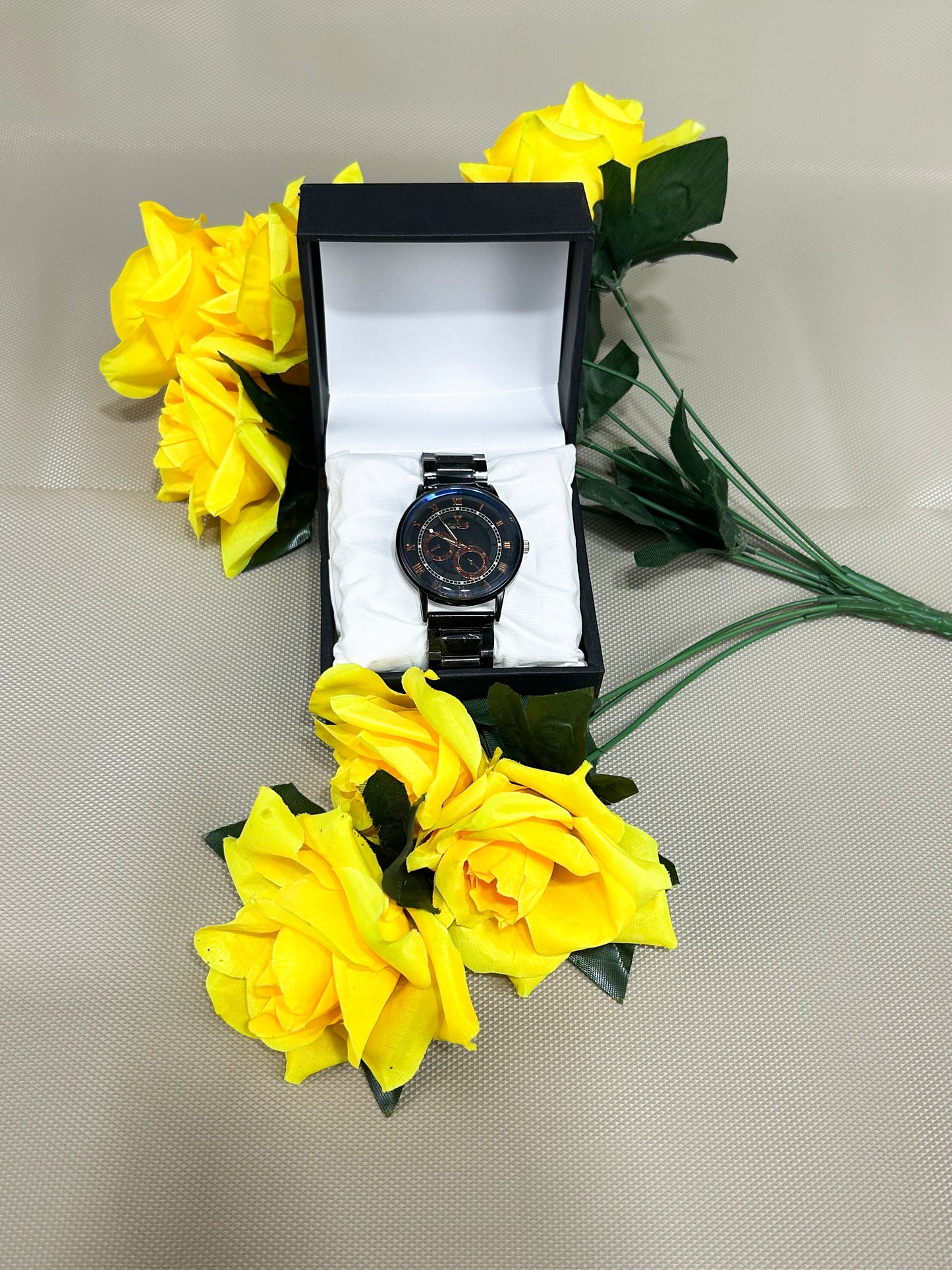 Black Stainless Steel Watch For Men MW106