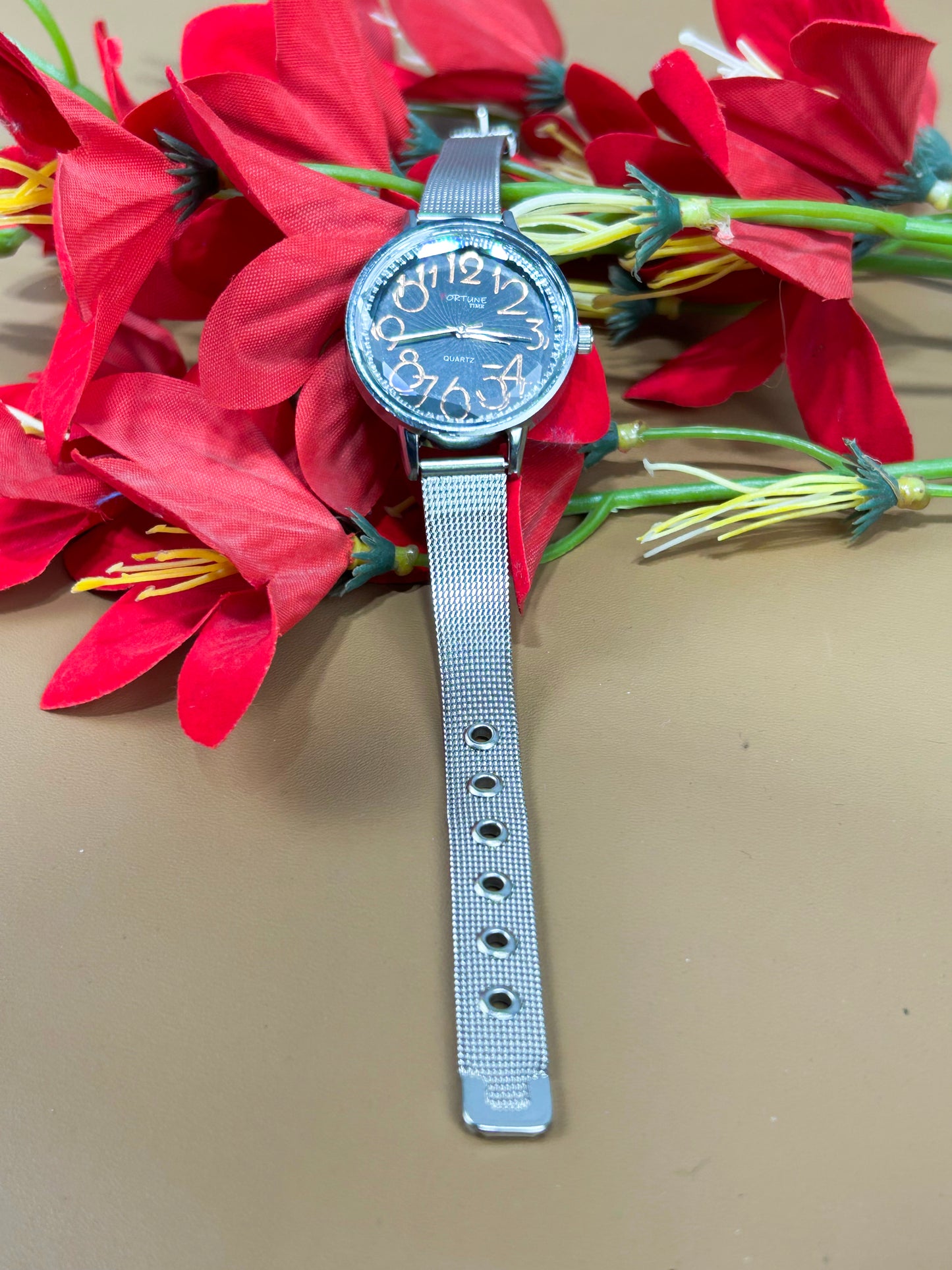 Silver Chain Wrist Watch for Women WW67