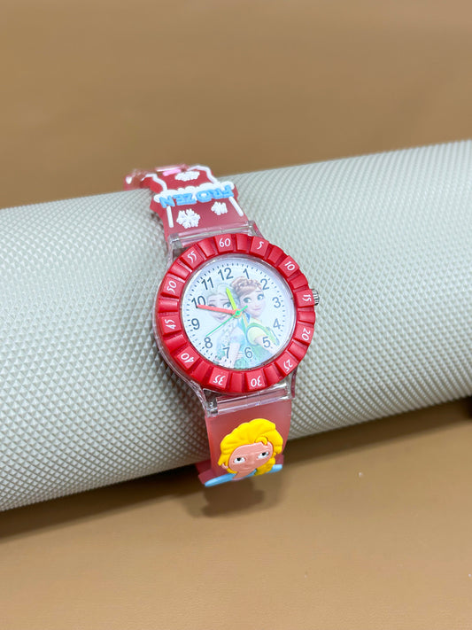 Red Multidesign Wrist Watch For Girls KWW34