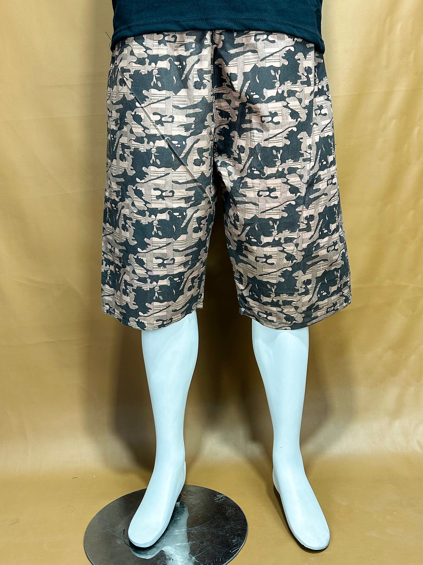Brown Camo Cotton Short for Men MS86